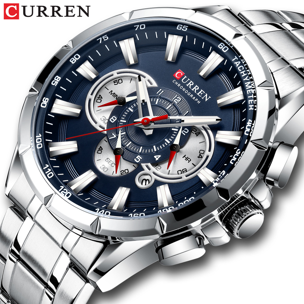 Foto 2 | Reloj Curren Plateado para Hombre-Venta Internacional