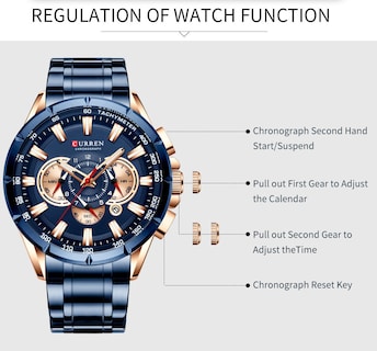Foto 3 | Reloj Curren Plateado para Hombre-Venta Internacional