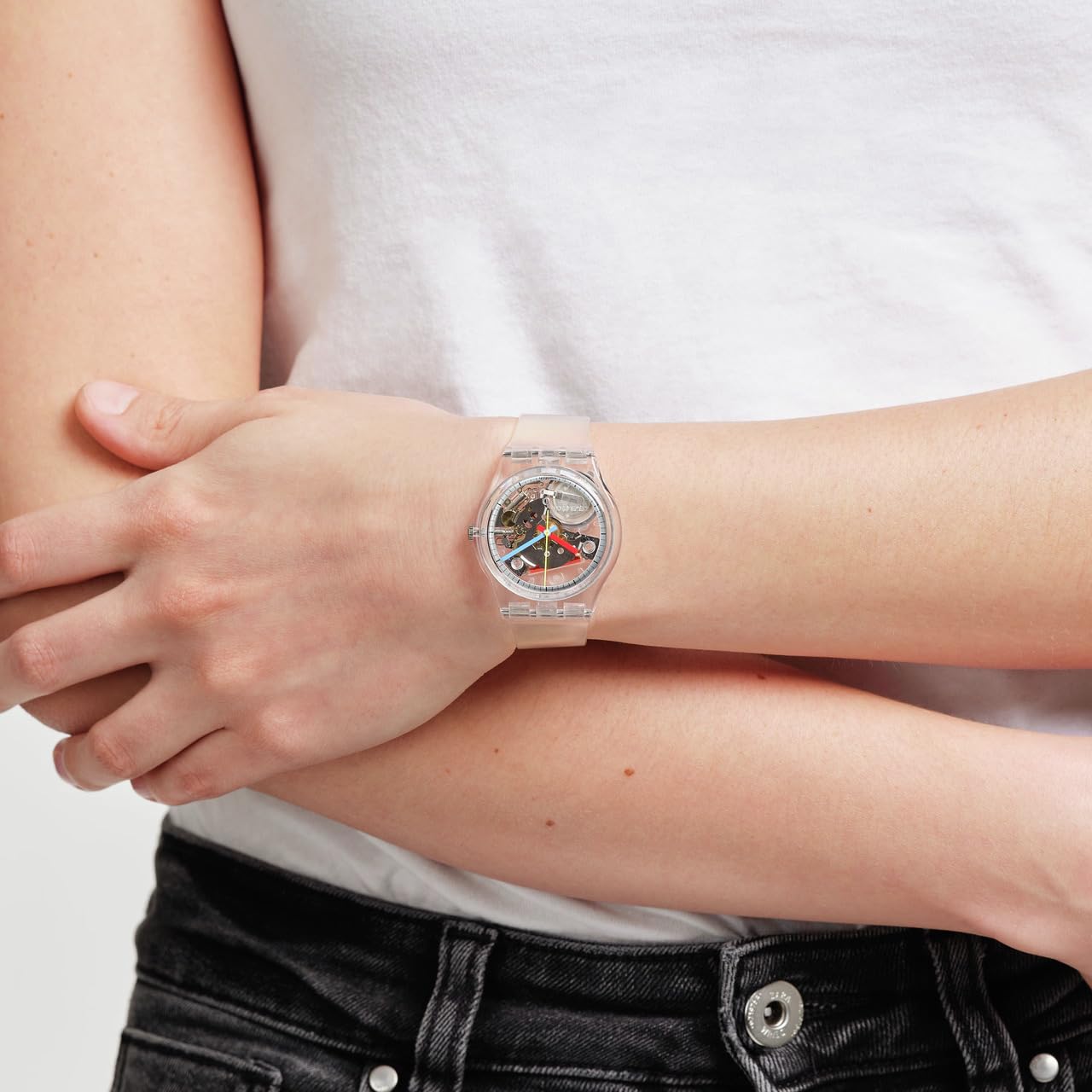 Foto 4 pulgar | Reloj Swatch Gent Biosourced Clearly Quartz 34 Mm Para Hombre - Venta Internacional.