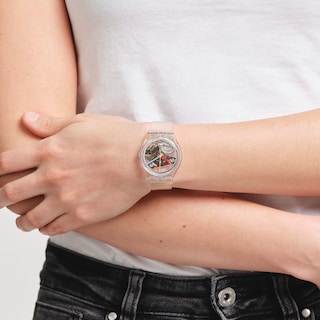 Foto 3 | Reloj Swatch Gent Biosourced Clearly Quartz 34 Mm Para Hombre - Venta Internacional.