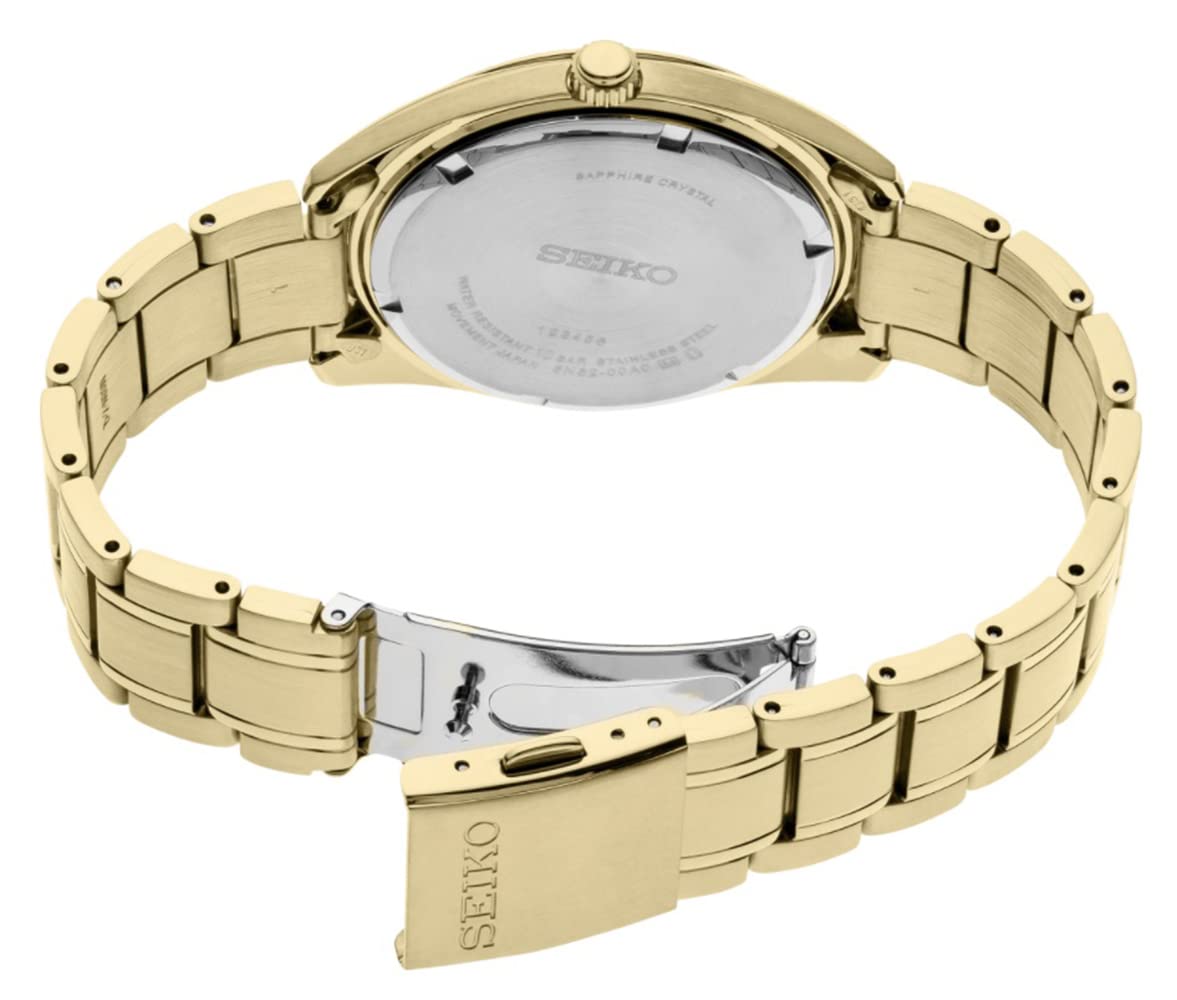 Foto 3 pulgar | Reloj Seiko Sur314 Essentials Para Hombre Con Esfera Blanca En Tono Dorado - Venta Internacional.