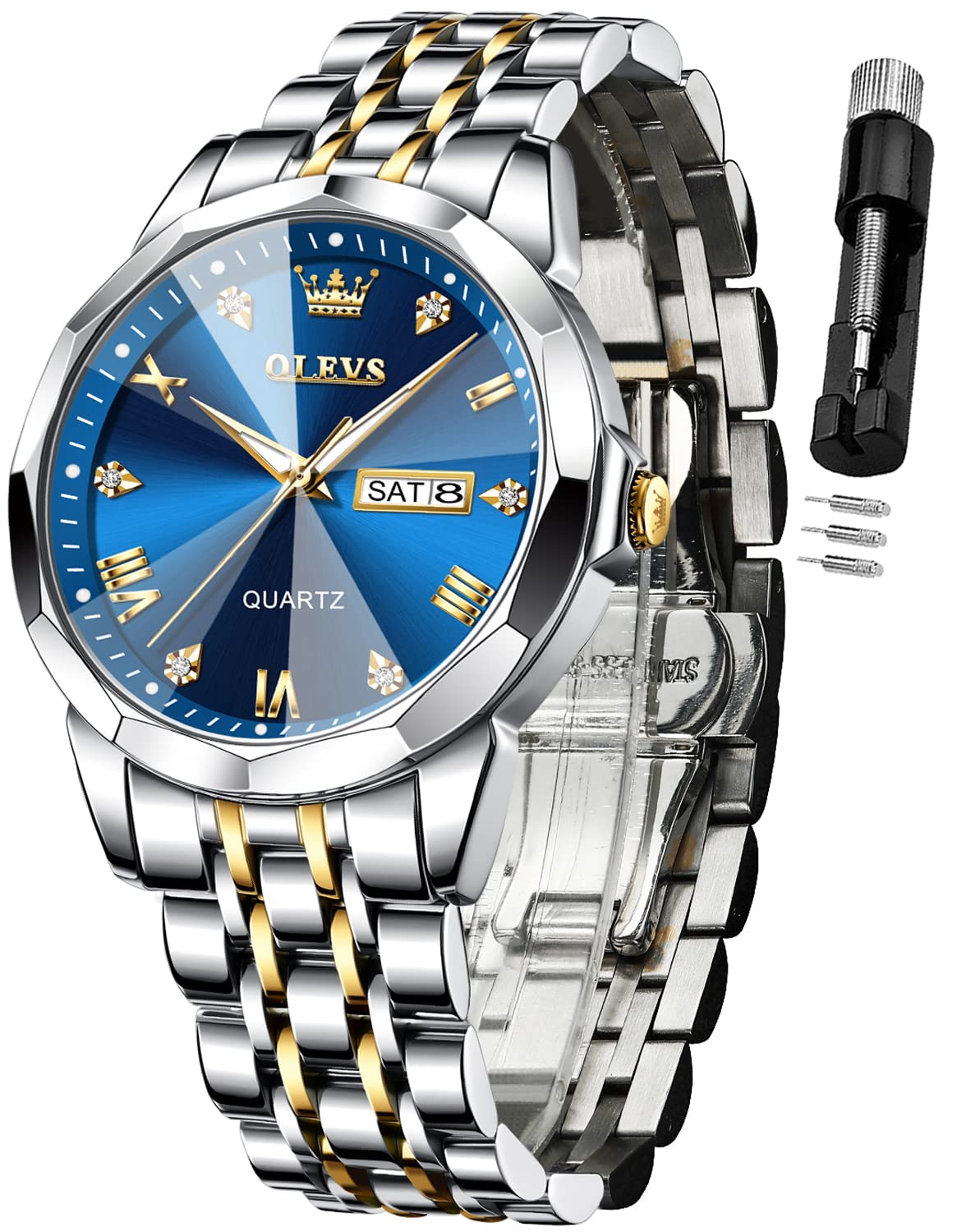 Reloj Olevs Diamond Business Dress Analog Quartz Para Hombre - Venta Internacional. $1,425