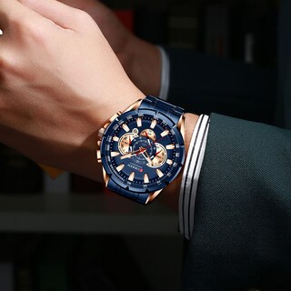 Foto 2 | Reloj Curren Curren 8363 Quartz De 6 Pines Para Hombre Con Calendario - Venta Internacional.
