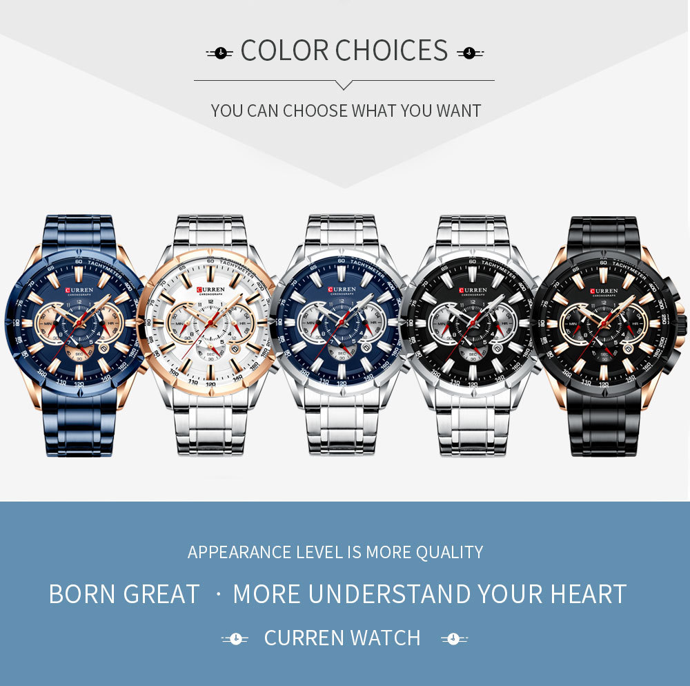 Foto 5 pulgar | Reloj Curren Curren 8363 Quartz De 6 Pines Para Hombre Con Calendario - Venta Internacional.