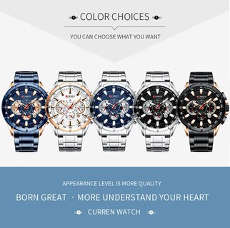 Foto 4 | Reloj Curren Curren 8363 Quartz De 6 Pines Para Hombre Con Calendario - Venta Internacional.