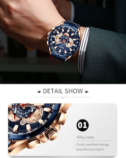 Foto 5 | Reloj Curren Curren 8363 Quartz De 6 Pines Para Hombre Con Calendario - Venta Internacional.