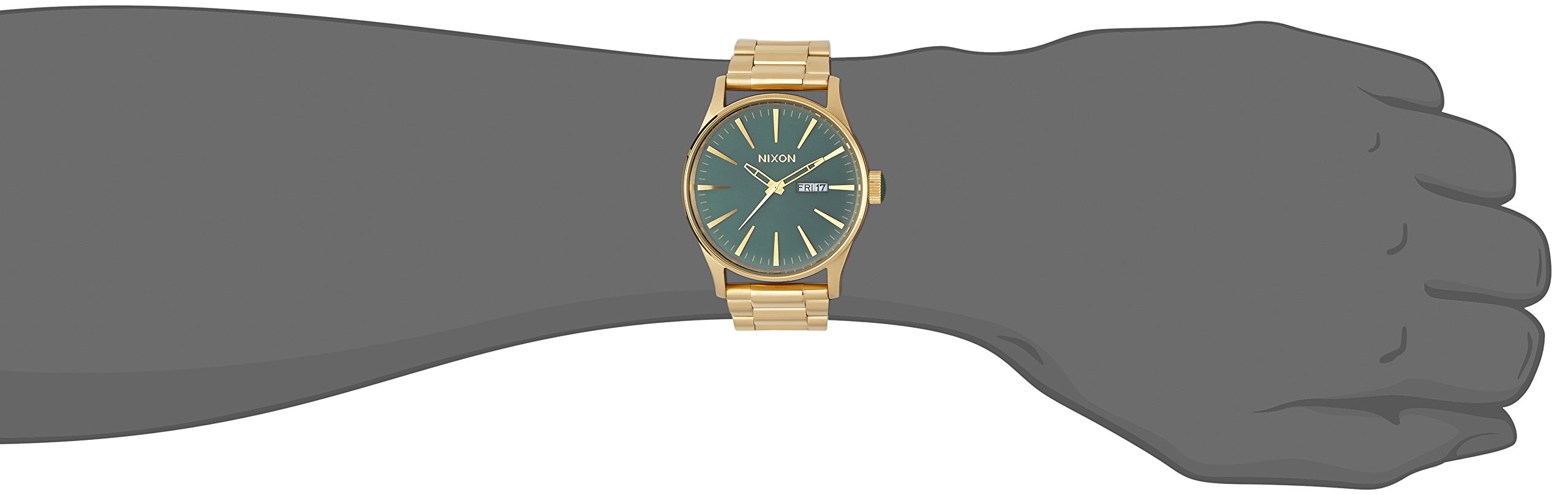 Foto 5 pulgar | Reloj Nixon Sentry Ss A356 Gold Green Sunray Para Hombre - Venta Internacional.