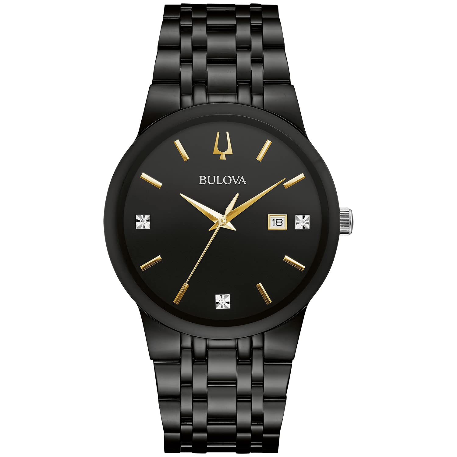 Reloj Bulova Moderno De Acero Inoxidable Ionizado Negro 98d166 - Venta Internacional.