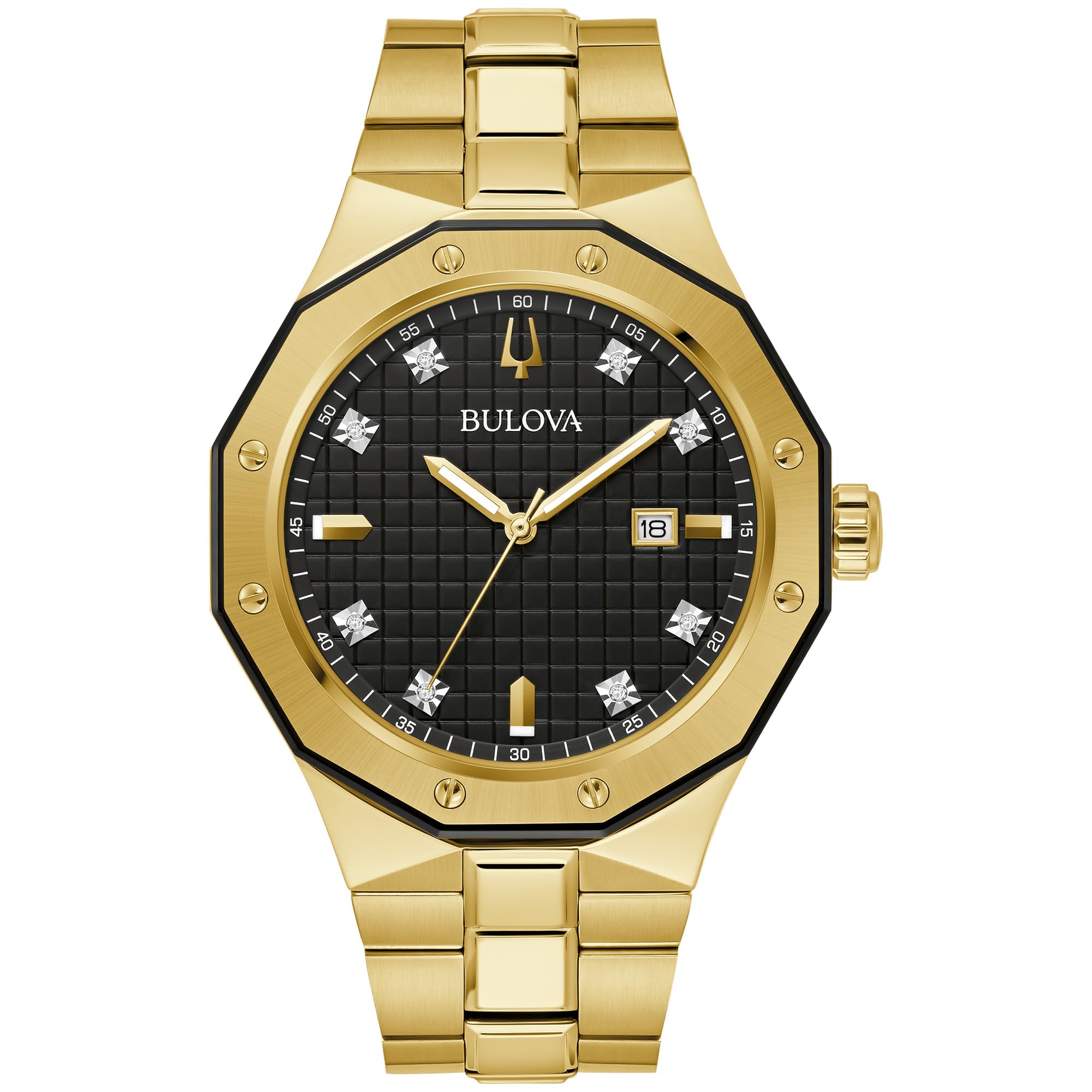 Reloj Bulova Classic De Acero Inoxidable Dorado De 44 Mm Con Diamantes - Venta Internacional.