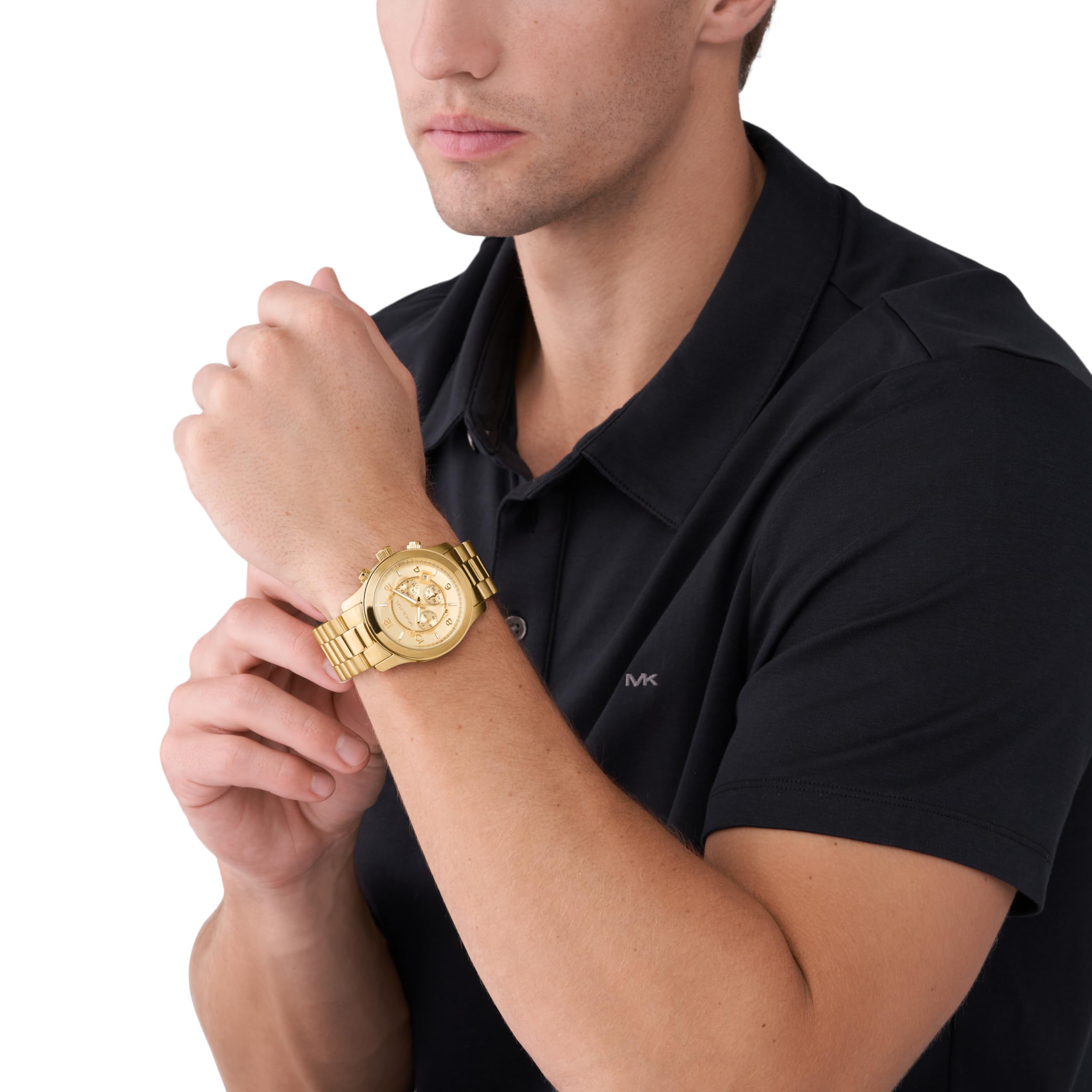 Foto 6 pulgar | Reloj Michael Kors Runway Para Hombre En Acero Inoxidable Dorado - Venta Internacional.