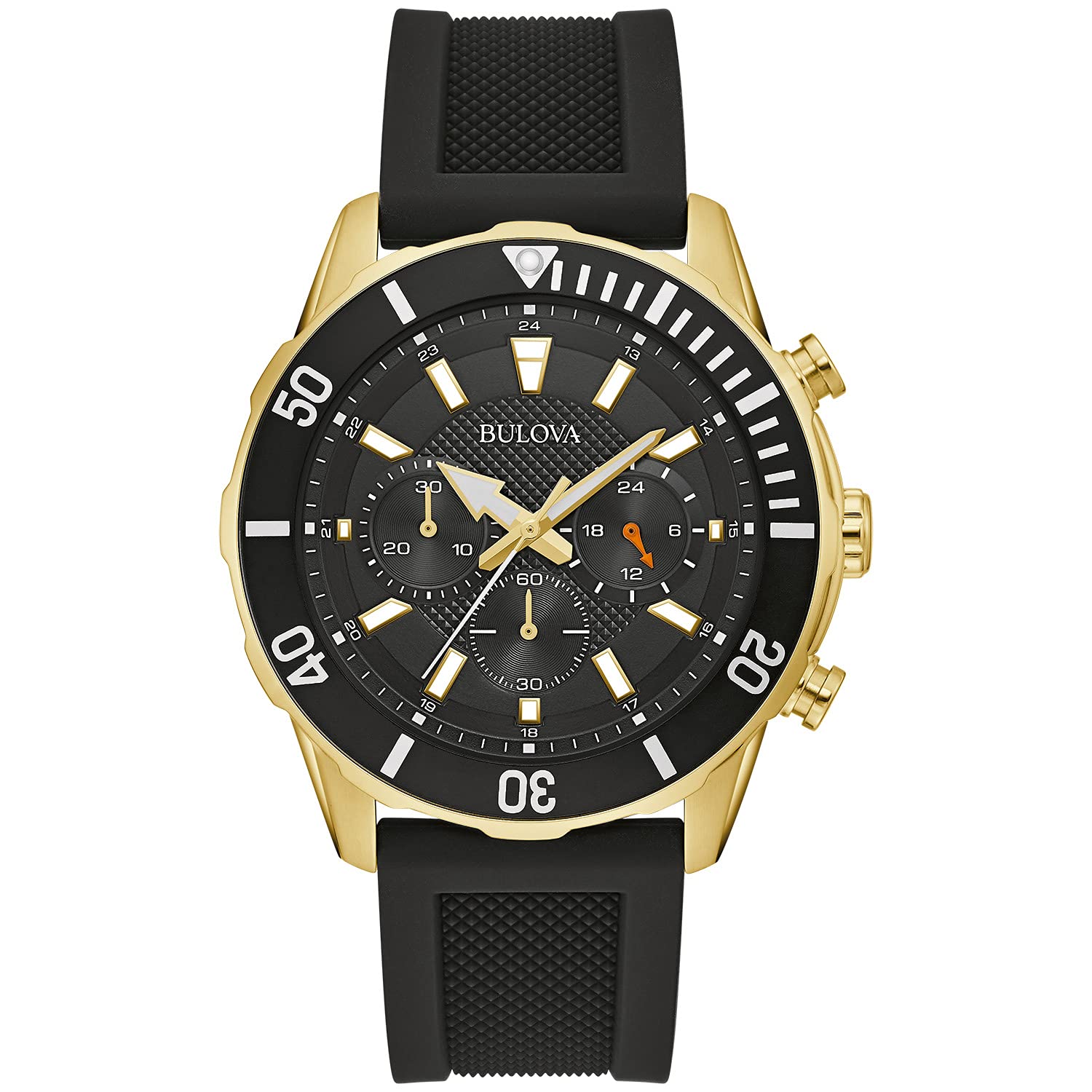 Reloj Bulova Sport Para Hombre, Cronógrafo Deportivo De 6 Manecillas, 44 Mm, Silicona - Venta Internacional.