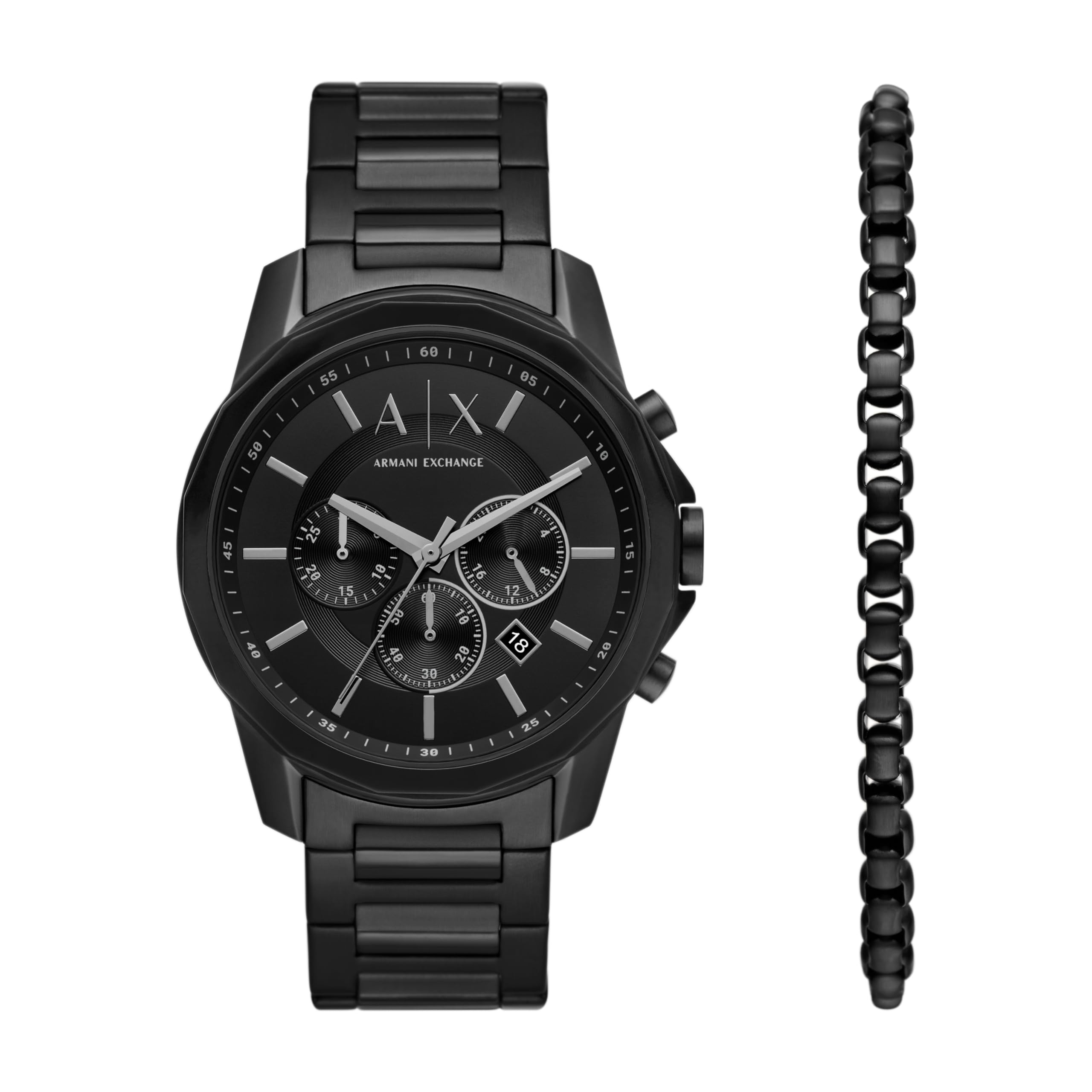 Foto 2 pulgar | Reloj Armani Exchange Chronograph Black De Acero Inoxidable Para Hombre - Venta Internacional.