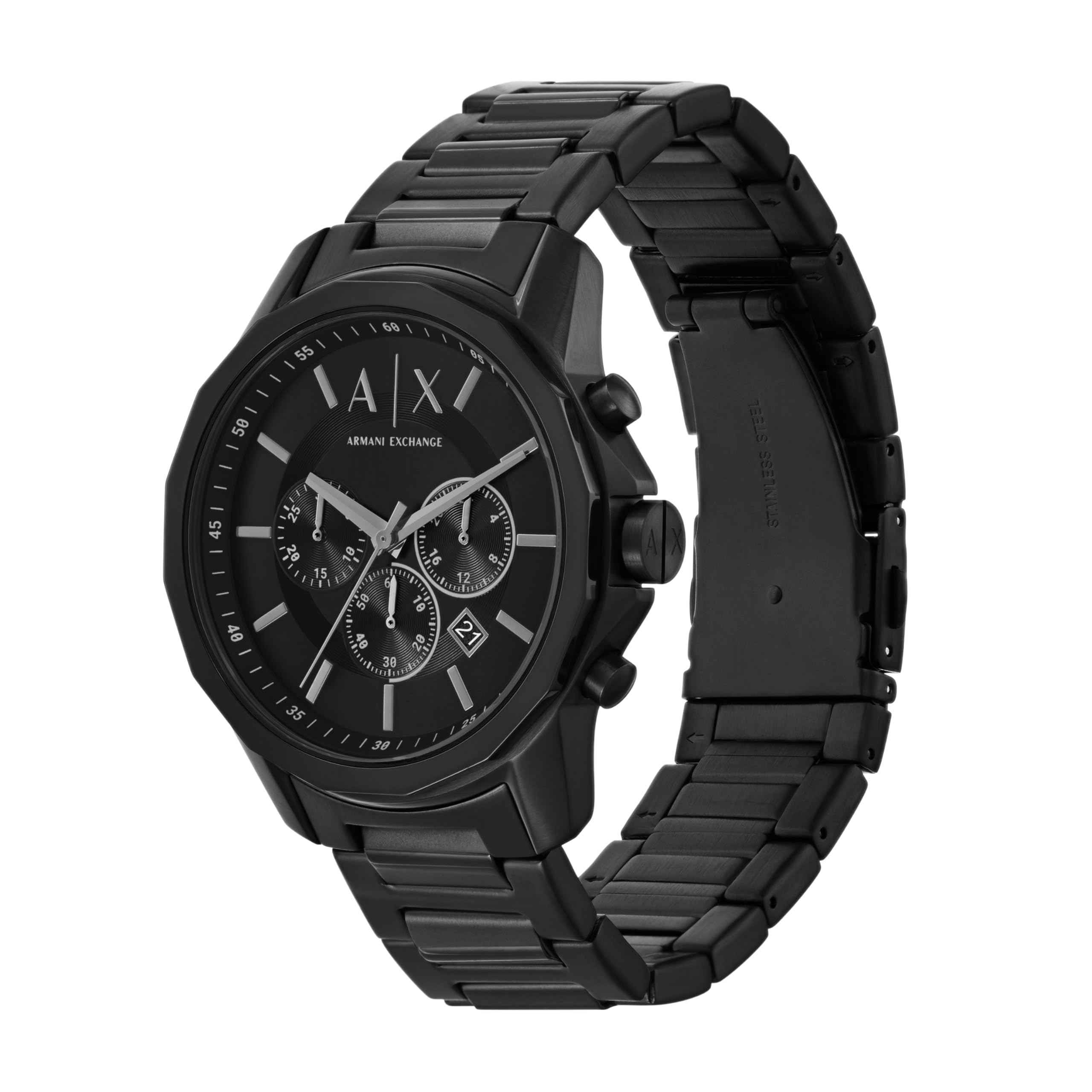 Foto 3 pulgar | Reloj Armani Exchange Chronograph Black De Acero Inoxidable Para Hombre - Venta Internacional.