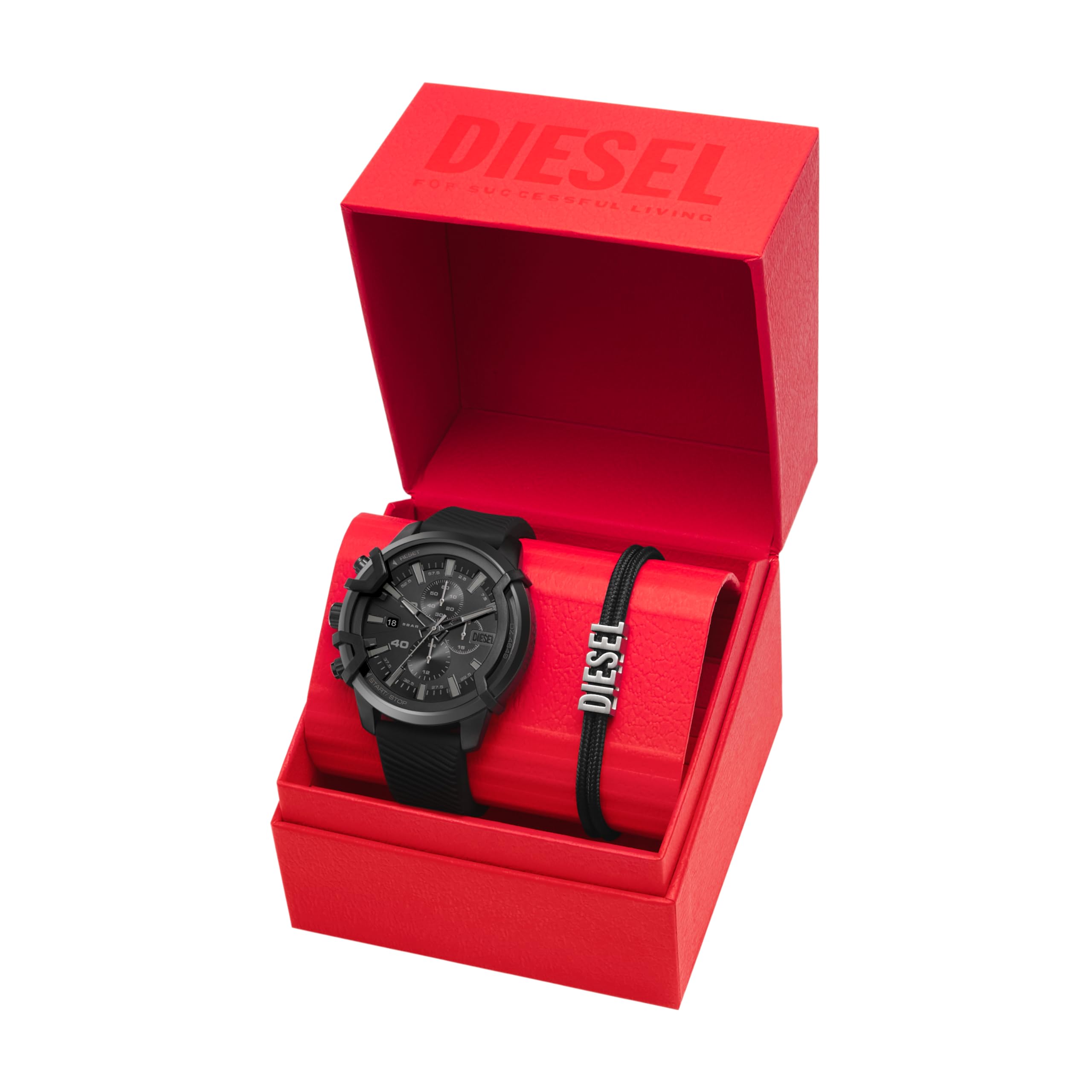 Foto 7 pulgar | Set De Regalo De Reloj Y Pulsera Diesel Griffed Dz4650set Para Hombre - Venta Internacional.