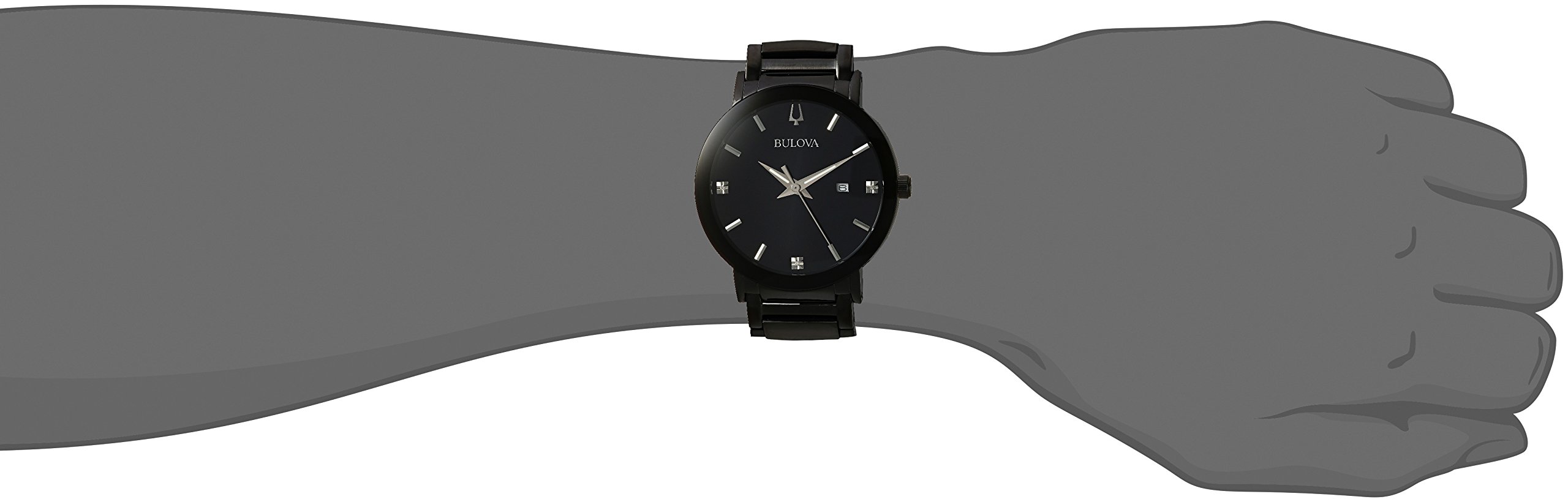 Foto 2 | Reloj Bulova Moderno de Acero Inoxidable Ionizado Negro para Hombre - Venta Internacional