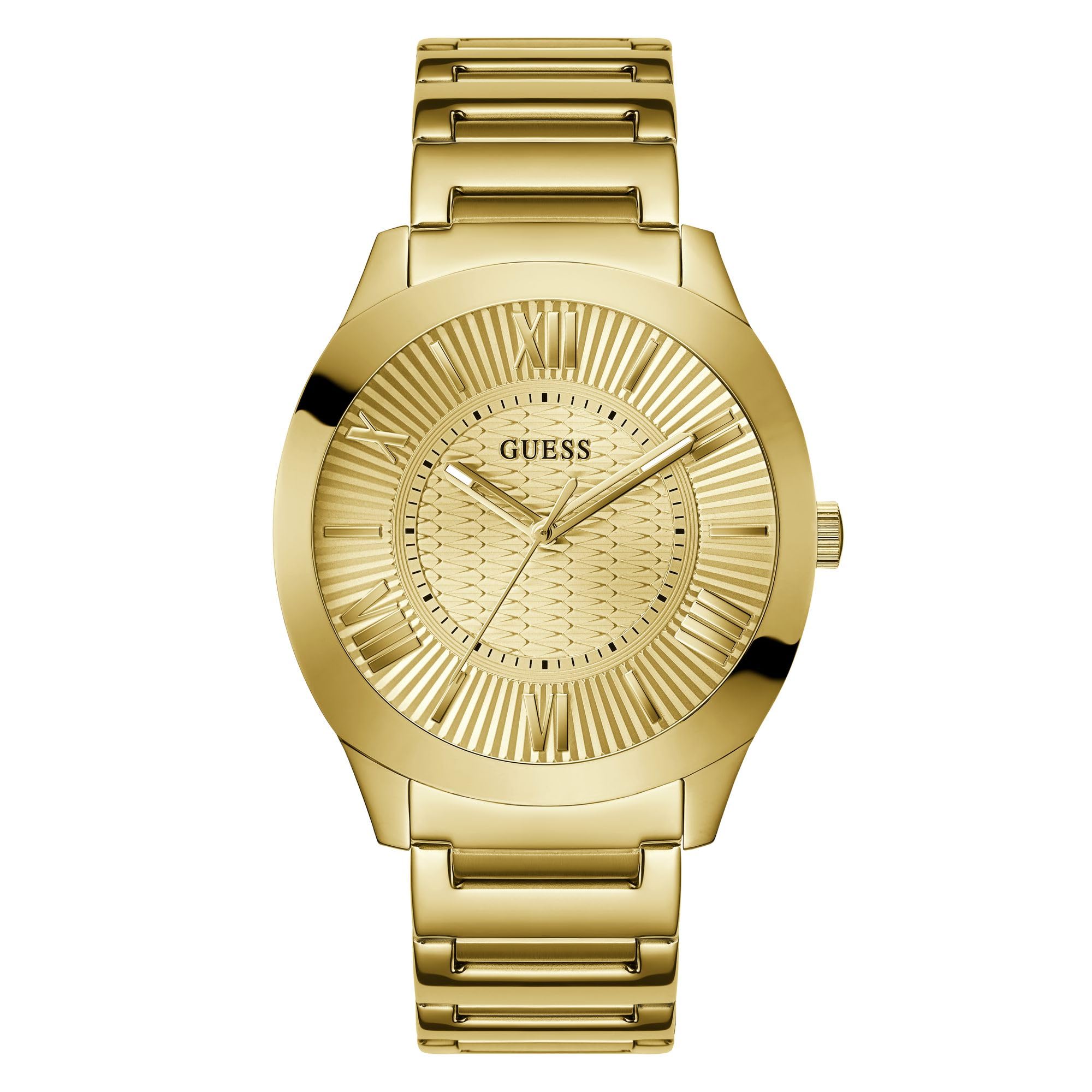 Foto 2 pulgar | Reloj Guess Para Hombre, Pulsera Dorada De 44 Mm Con Esfera Color Champán - Venta Internacional.