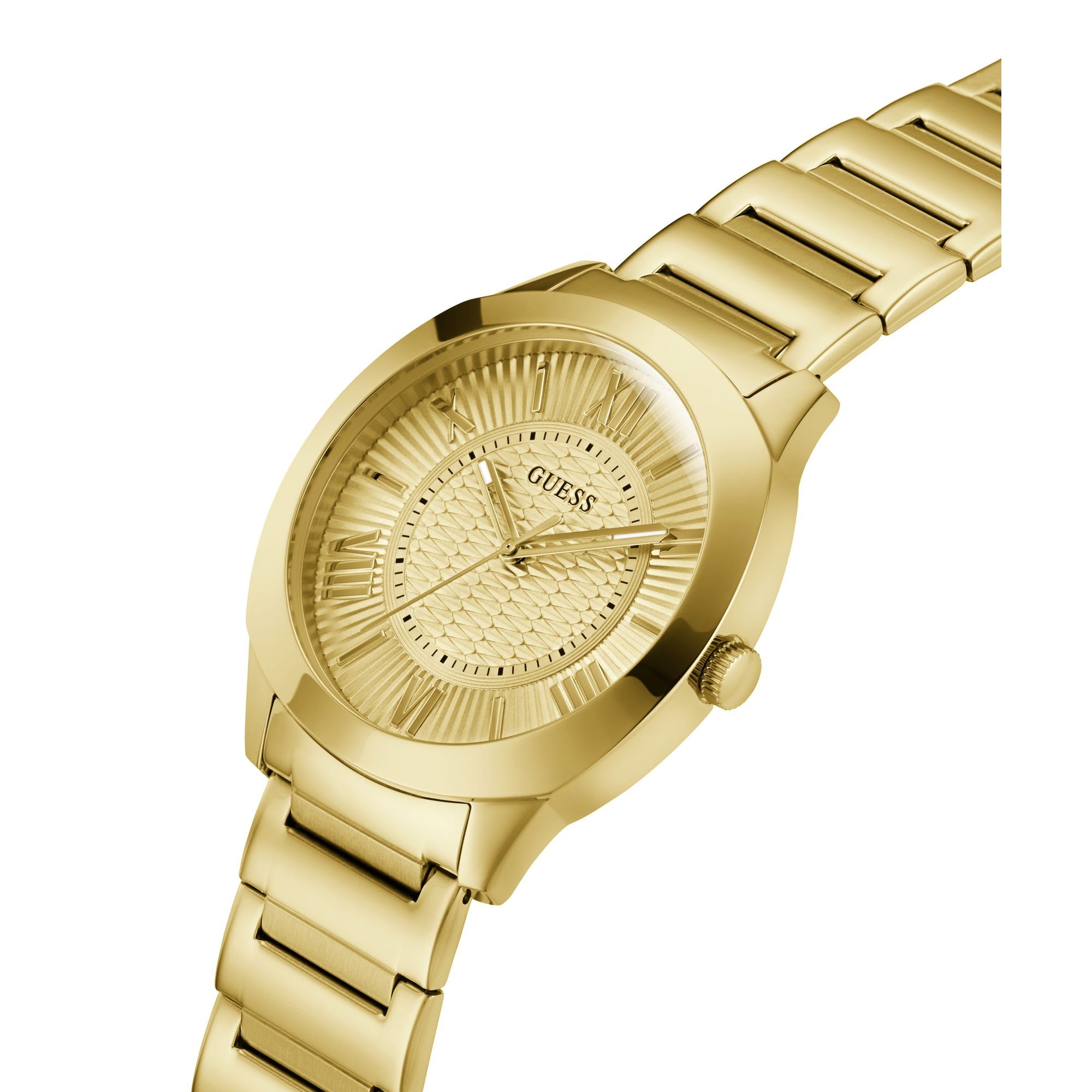 Foto 5 pulgar | Reloj Guess Para Hombre, Pulsera Dorada De 44 Mm Con Esfera Color Champán - Venta Internacional.
