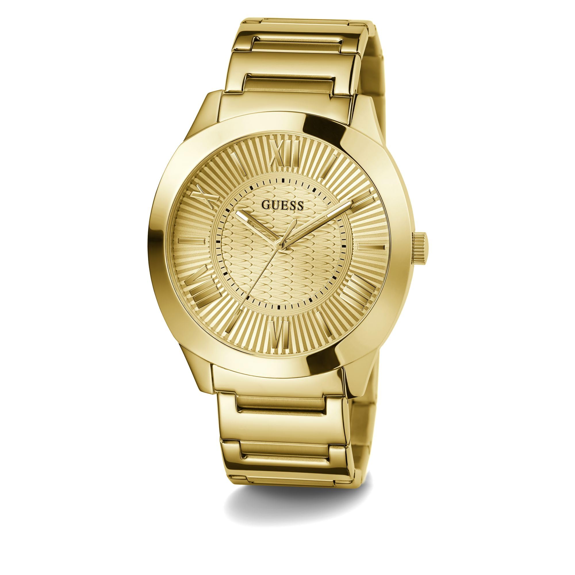 Foto 6 pulgar | Reloj Guess Para Hombre, Pulsera Dorada De 44 Mm Con Esfera Color Champán - Venta Internacional.
