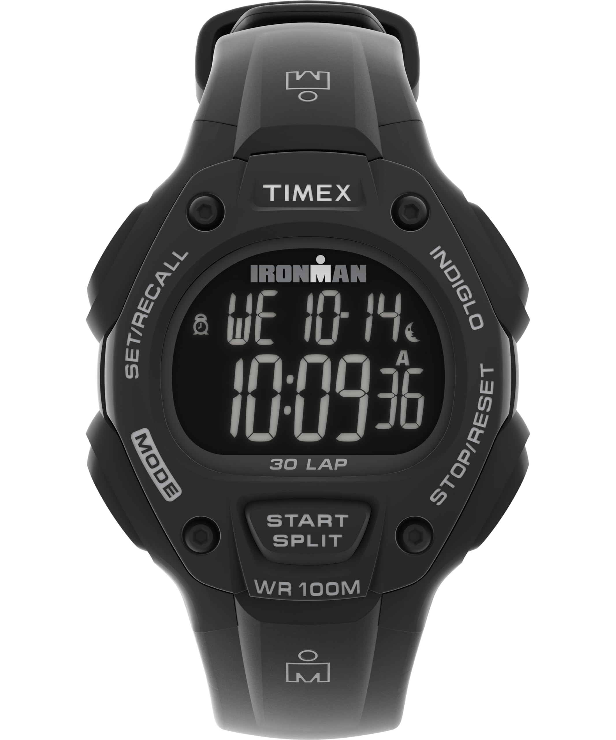 Reloj Timex Ironman Classic 30, 38 Mm, Caja Negra Y Correa De 100 M - Venta Internacional.