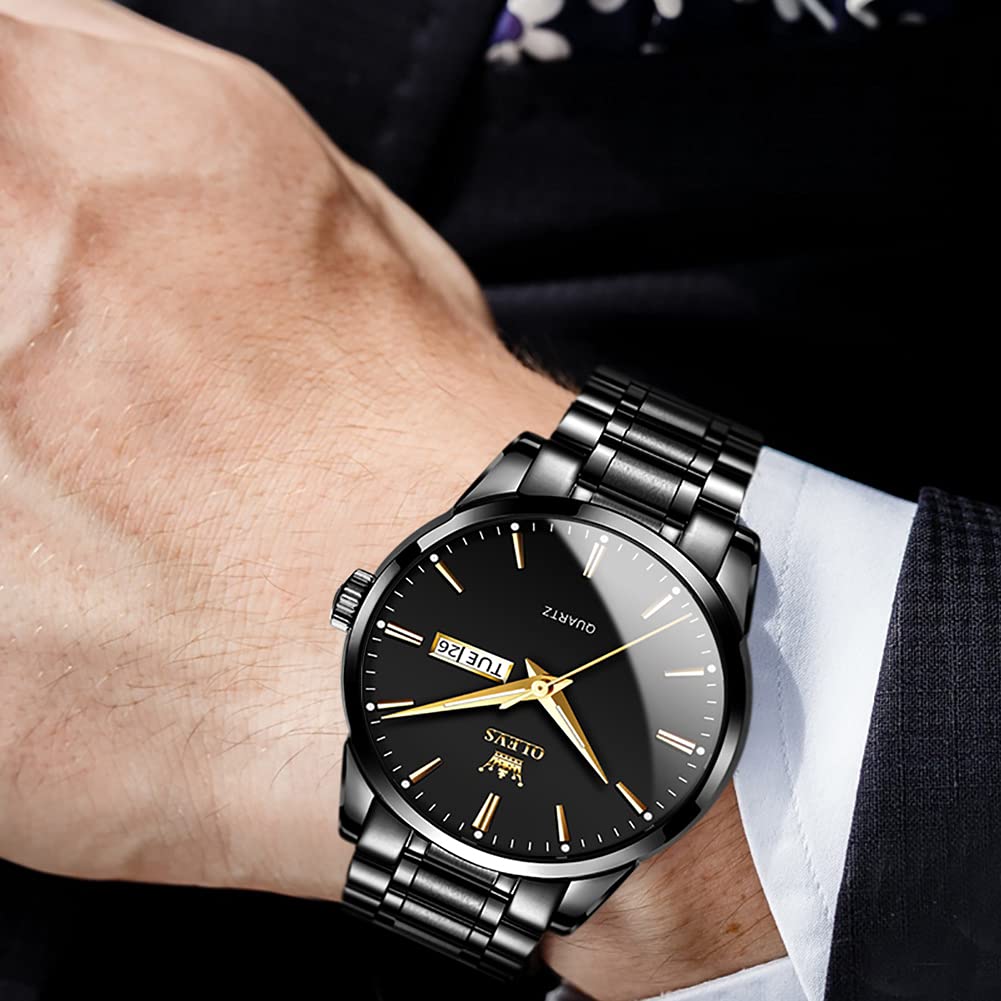 Foto 4 pulgar | Reloj Olevs Black Business Dress Analog Quartz Para Hombre - Venta Internacional.
