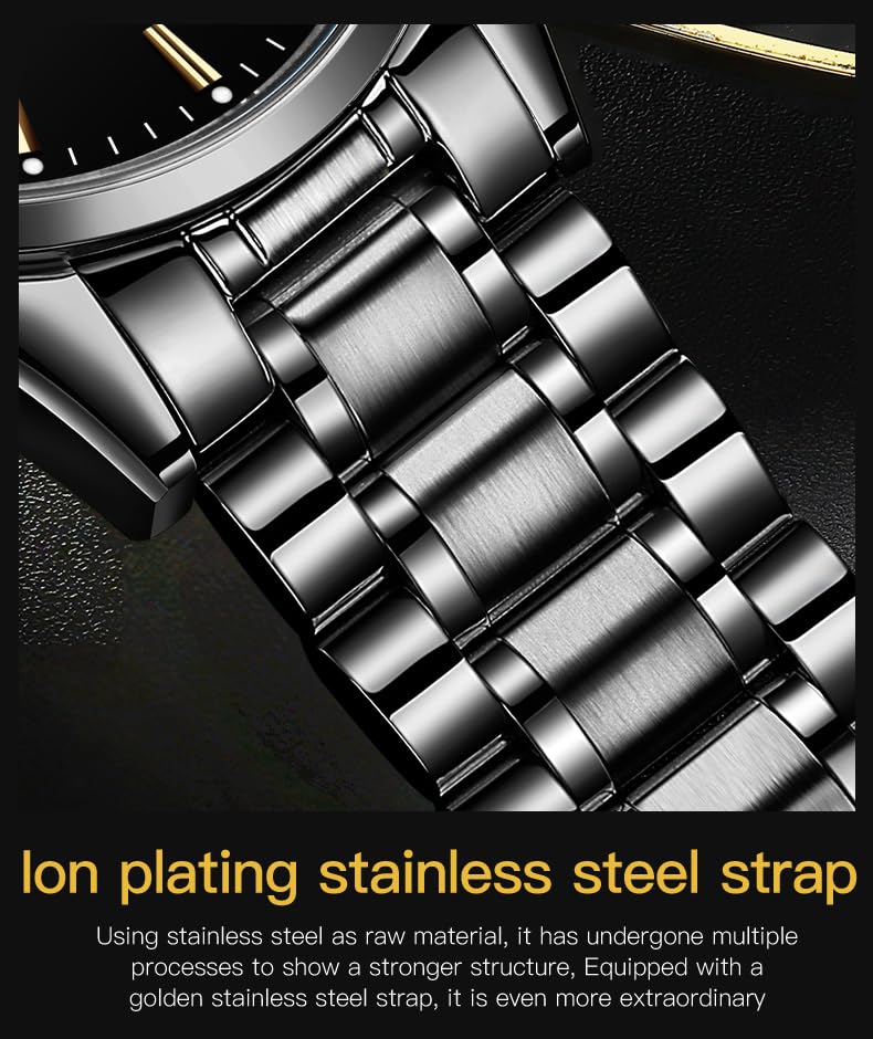 Foto 8 pulgar | Reloj Olevs Black Business Dress Analog Quartz Para Hombre - Venta Internacional.