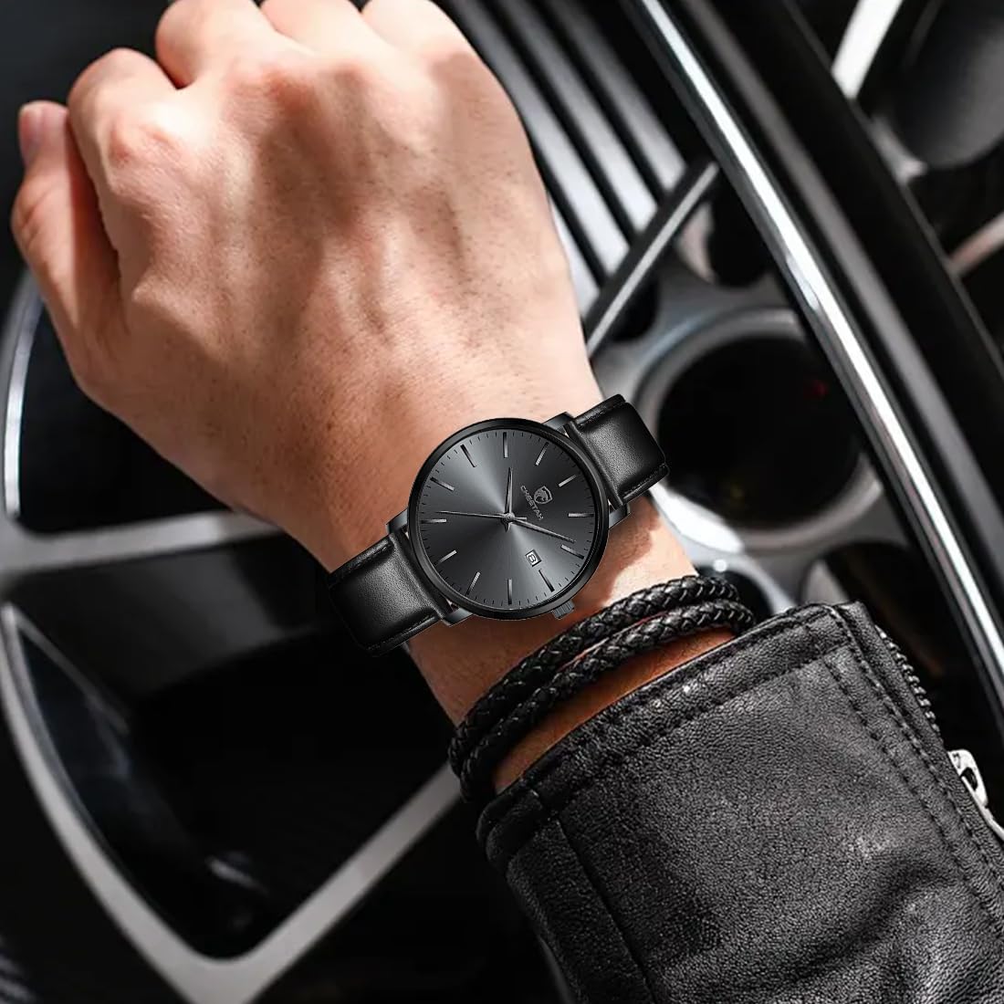 Foto 7 pulgar | Reloj Cheetah Minimalist Waterproof Quartz Para Hombre Negro - Venta Internacional.