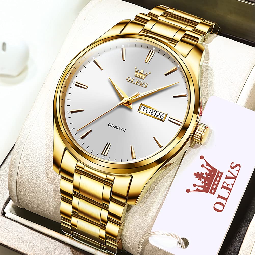 Foto 6 | Reloj Olevs, Vestido De Negocios Plateado, Analógico, Cuarzo, Fecha, Para Hombre - Venta Internacional.