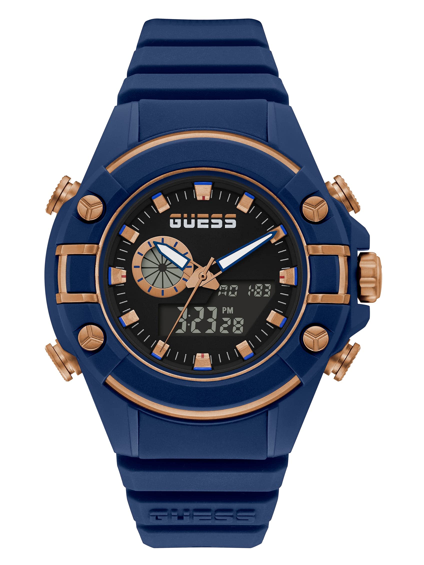 Foto 2 pulgar | Reloj Guess Gw0269g2 De Policarbonato De Cuarzo Para Hombre, Azul - Venta Internacional.