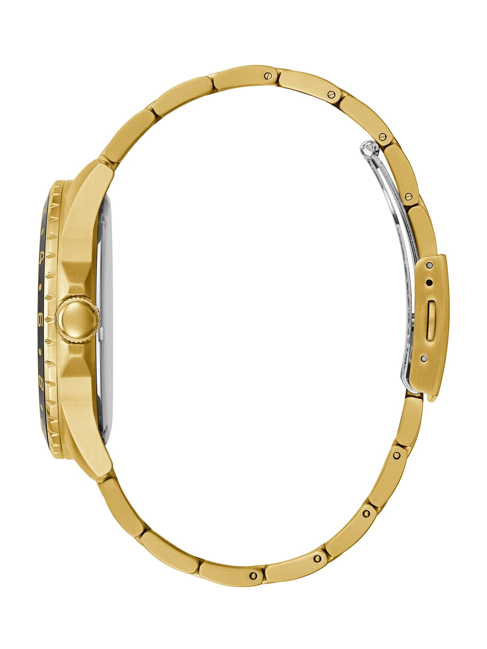 Foto 2 | Reloj Guess, Vestido Para Hombre, Día/fecha, 44 Mm, De Acero Inoxidable En Tono Dorado - Venta Internacional.