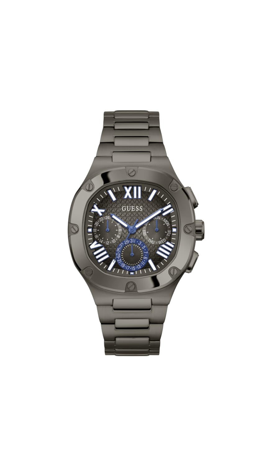 Reloj Guess Para Hombre, Correa De Metal Plomizo Con Caja De 42 Mm - Venta Internacional.