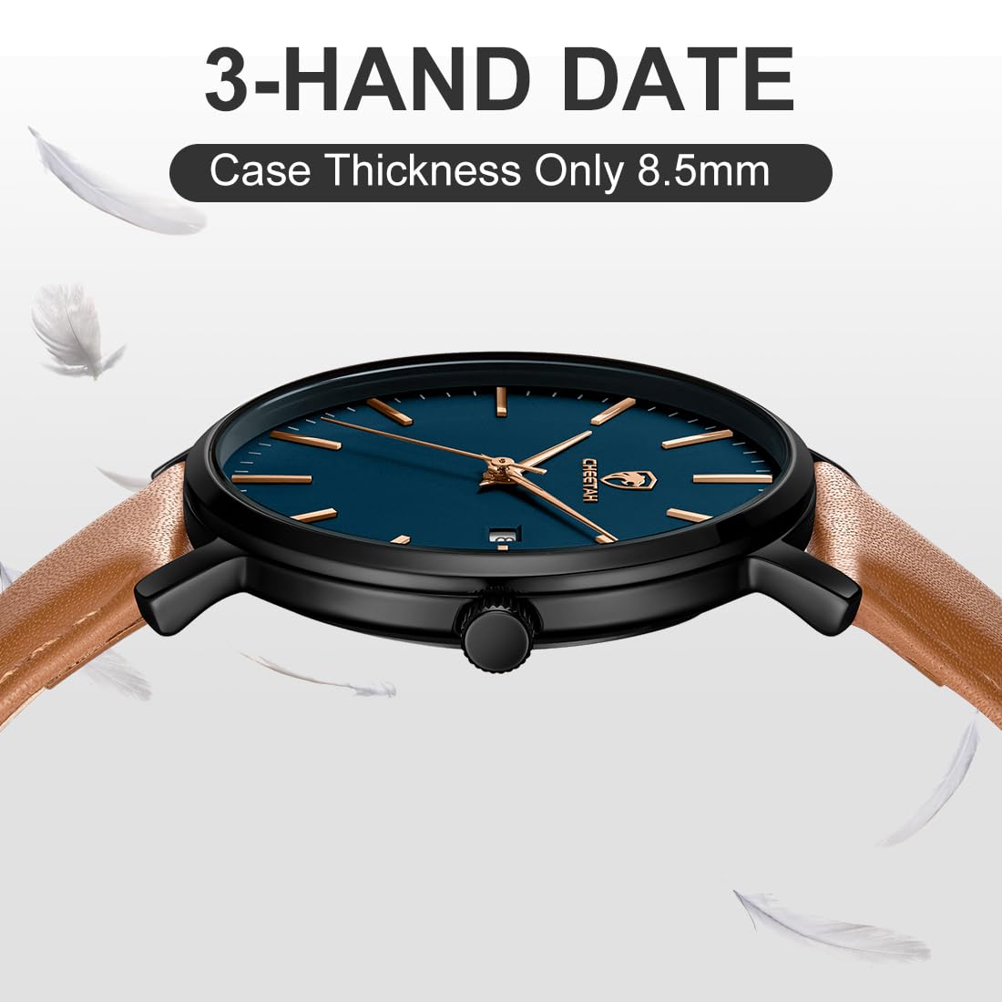 Foto 5 | Reloj Cheetah Minimalist Waterproof Quartz Para Hombre Negro - Venta Internacional.