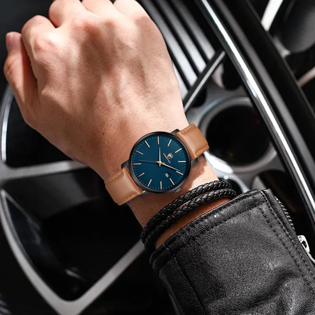 Foto 7 pulgar | Reloj Cheetah Minimalist Waterproof Quartz Para Hombre Negro - Venta Internacional.