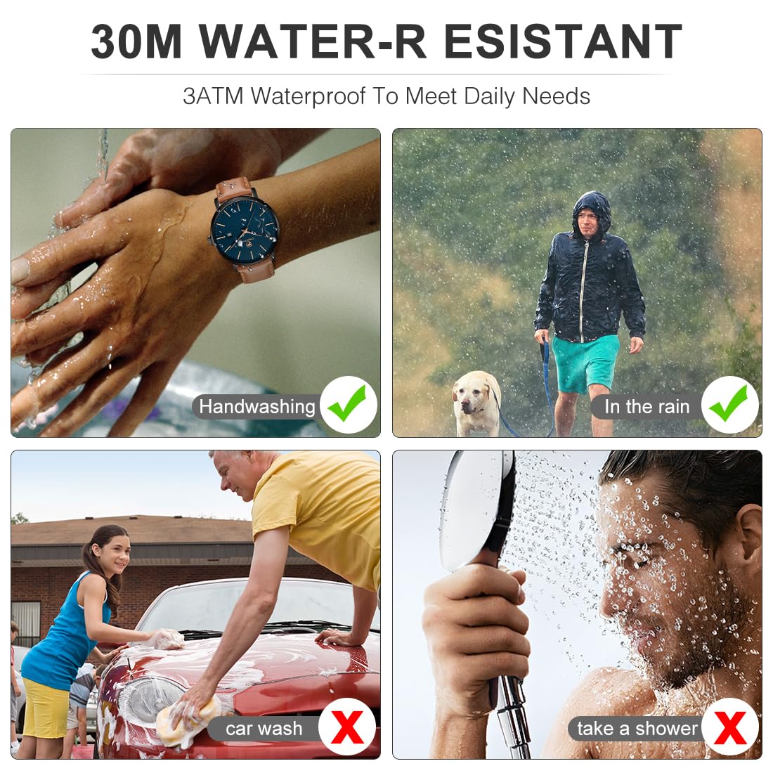 Foto 7 | Reloj Cheetah Minimalist Waterproof Quartz Para Hombre Negro - Venta Internacional.