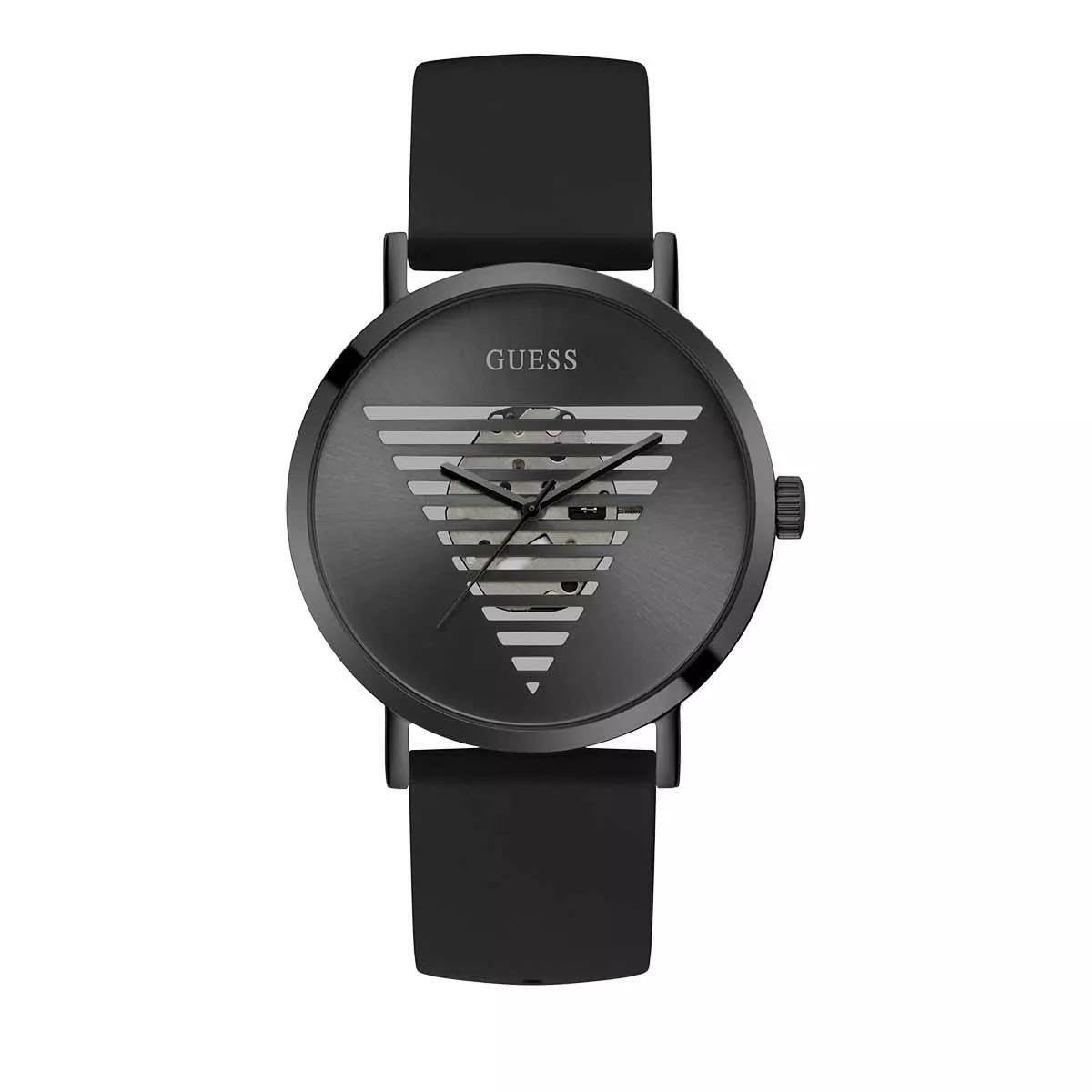 Foto 1 | Reloj Guess Para Hombre Guess, Correa Negra, Esfera Negra, 44 Mm - Venta Internacional.