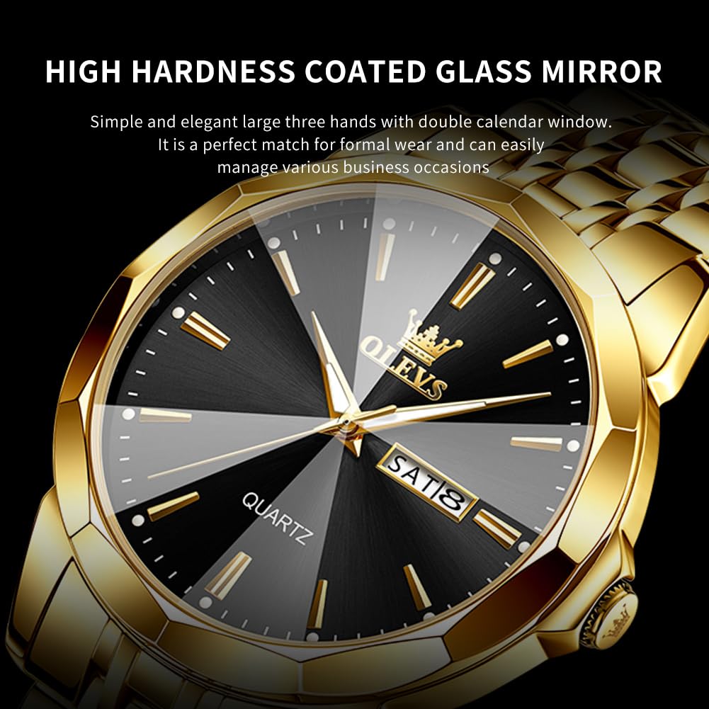 Foto 5 pulgar | Reloj Olevs, Vestido De Negocios De Cuarzo Y Acero Inoxidable, Fácil De Leer, Para Hombre - Venta Internacional.