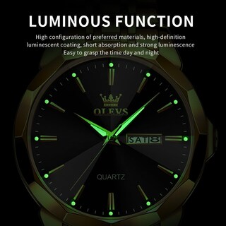 Foto 6 | Reloj Olevs, Vestido De Negocios De Cuarzo Y Acero Inoxidable, Fácil De Leer, Para Hombre - Venta Internacional.