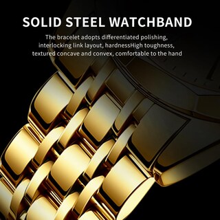 Foto 7 | Reloj Olevs, Vestido De Negocios De Cuarzo Y Acero Inoxidable, Fácil De Leer, Para Hombre - Venta Internacional.
