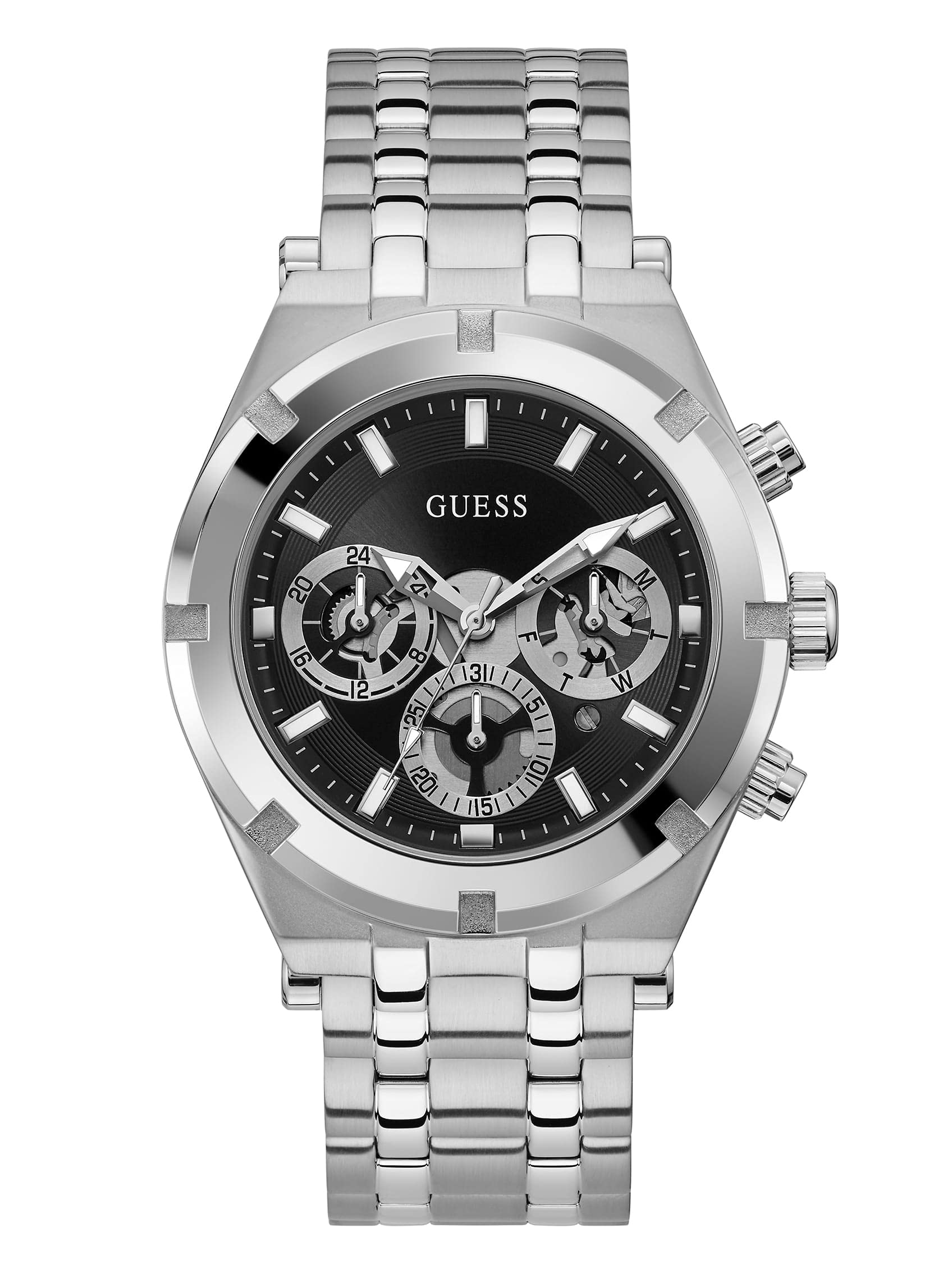 Foto 1 | Reloj Deportivo Multifunción Guess Para Hombre, 44 Mm, Tono Plateado - Venta Internacional.
