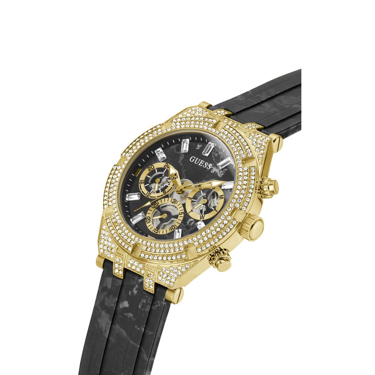 Foto 5 pulgar | Reloj Deportivo Guess Crystal Multifunción 44 Mm Para Hombre, Color Negro - Venta Internacional.
