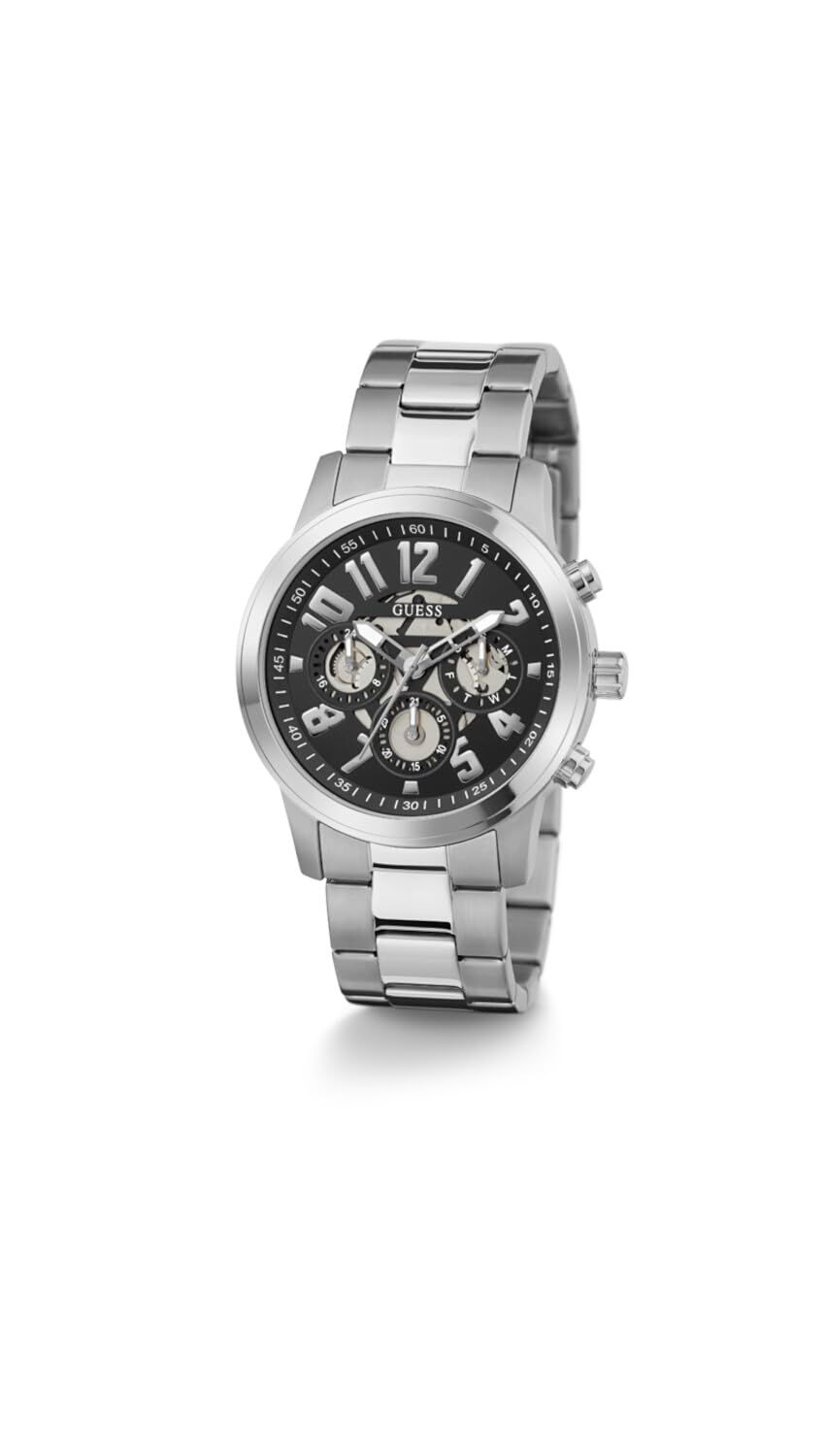 Foto 3 pulgar | Reloj Guess Para Hombre, Funda De Pulsera Guess, Tono Plateado, 44 Mm - Venta Internacional.