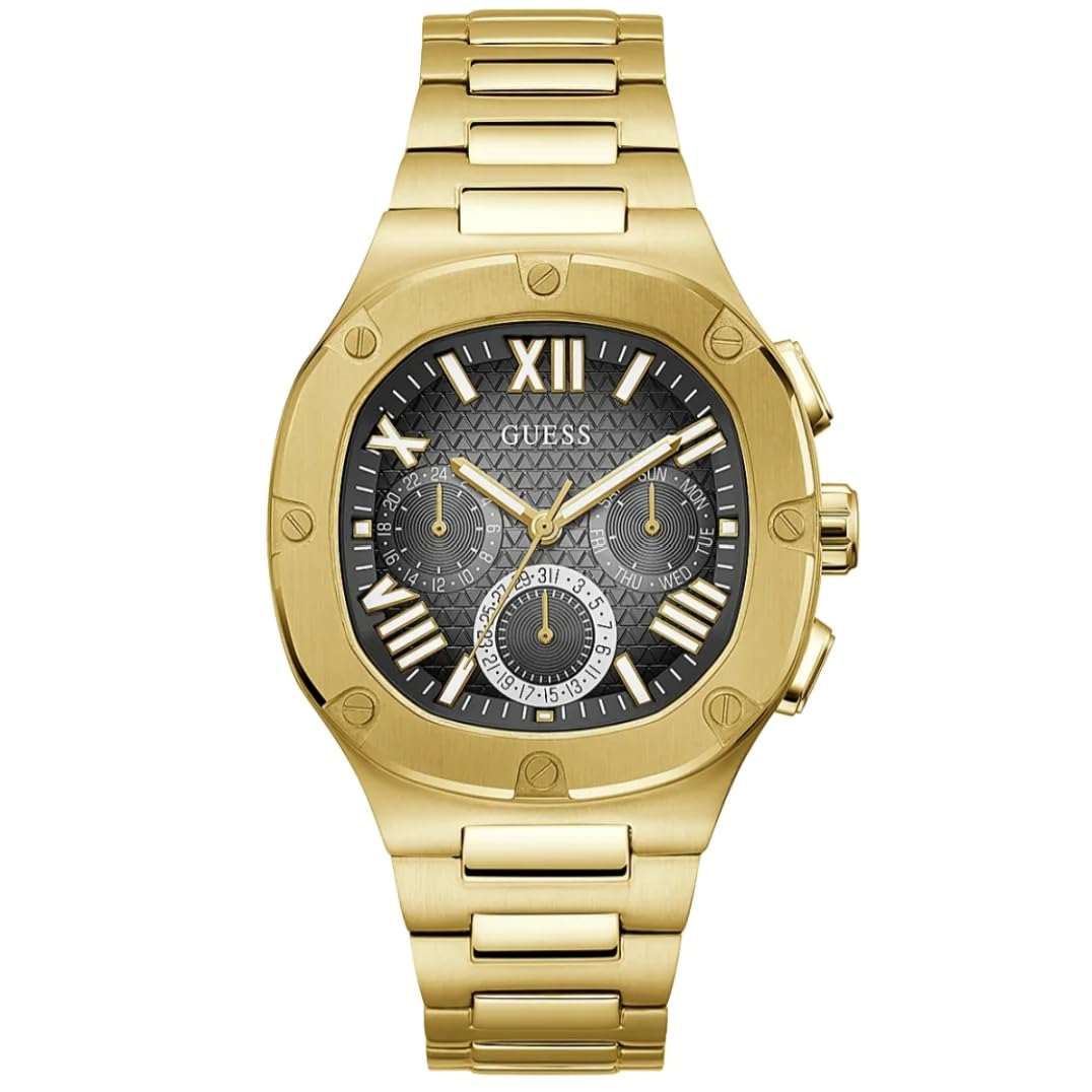 Foto 1 | Reloj Guess Para Hombre Con Caja De Acero Inoxidable En Tono Dorado De 42 Mm - Venta Internacional.
