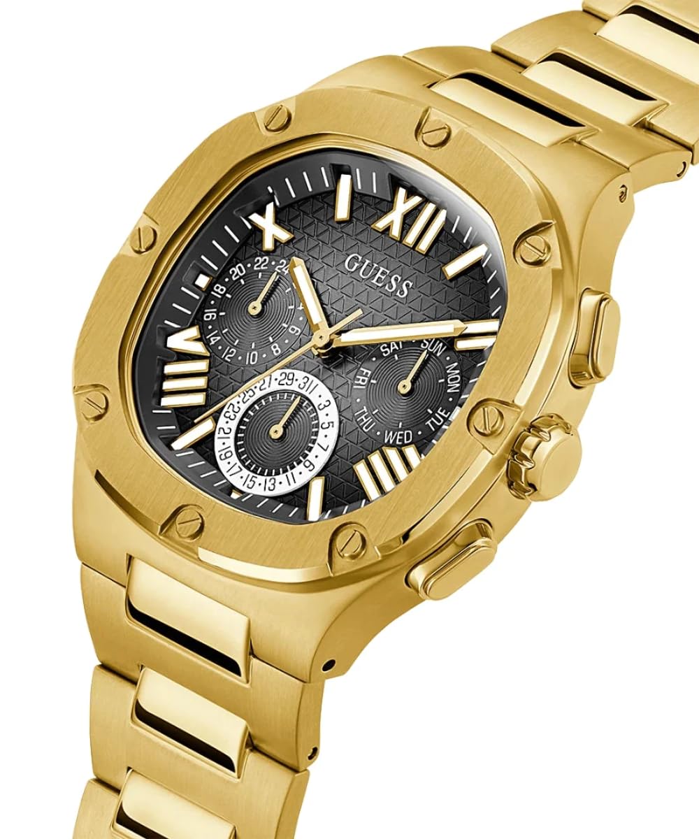Foto 5 | Reloj Guess Para Hombre Con Caja De Acero Inoxidable En Tono Dorado De 42 Mm - Venta Internacional.
