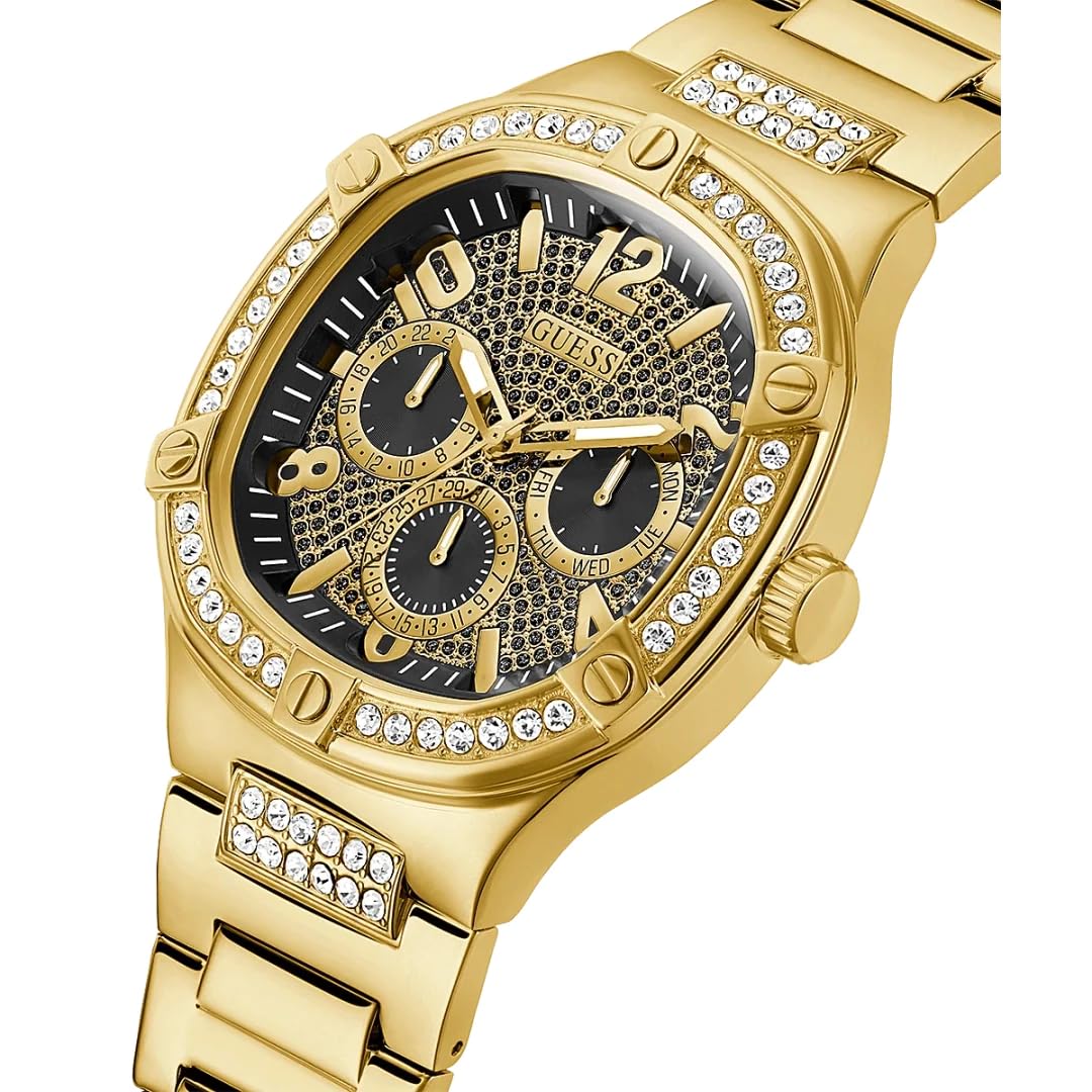 Foto 5 pulgar | Reloj Guess Para Hombre Con Caja De Acero Inoxidable De 46 Mm En Tono Dorado - Venta Internacional.