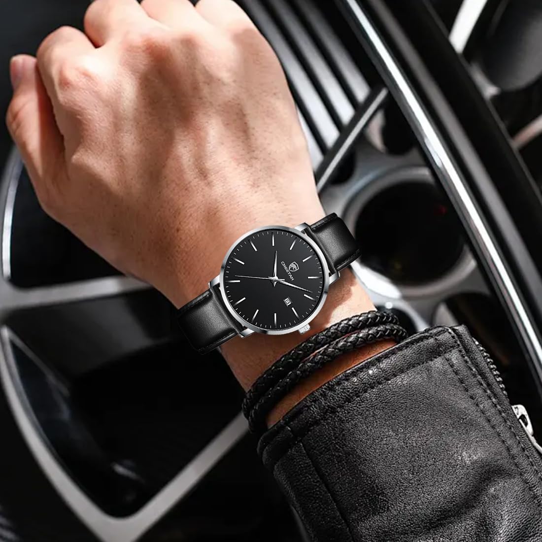 Foto 7 pulgar | Reloj Cheetah Minimalist Waterproof Quartz Para Hombre Negro - Venta Internacional.