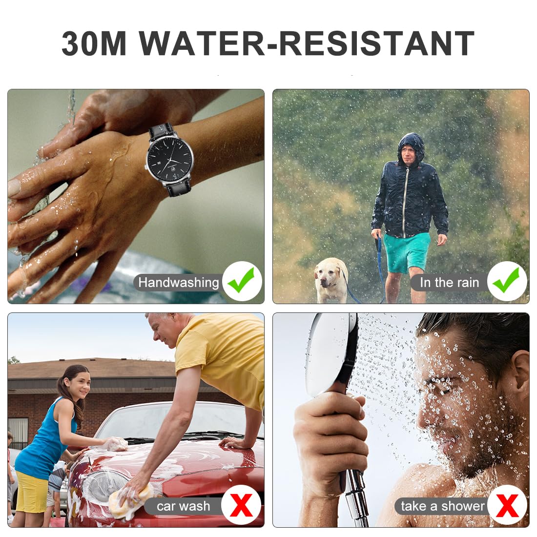 Foto 8 pulgar | Reloj Cheetah Minimalist Waterproof Quartz Para Hombre Negro - Venta Internacional.