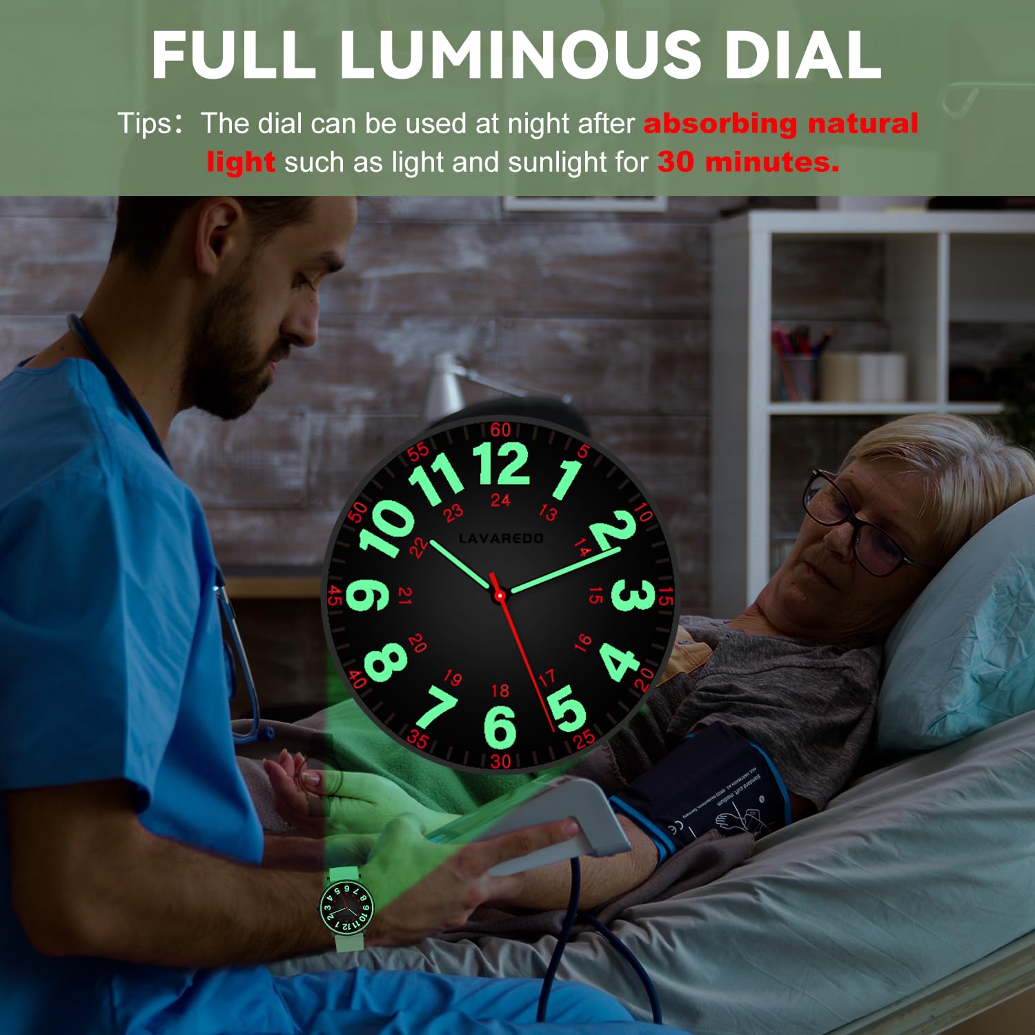Foto 4 pulgar | Reloj Bomieux Nurse Para Enfermeras, Médicos Y Estudiantes, A Prueba De Agua - Venta Internacional.