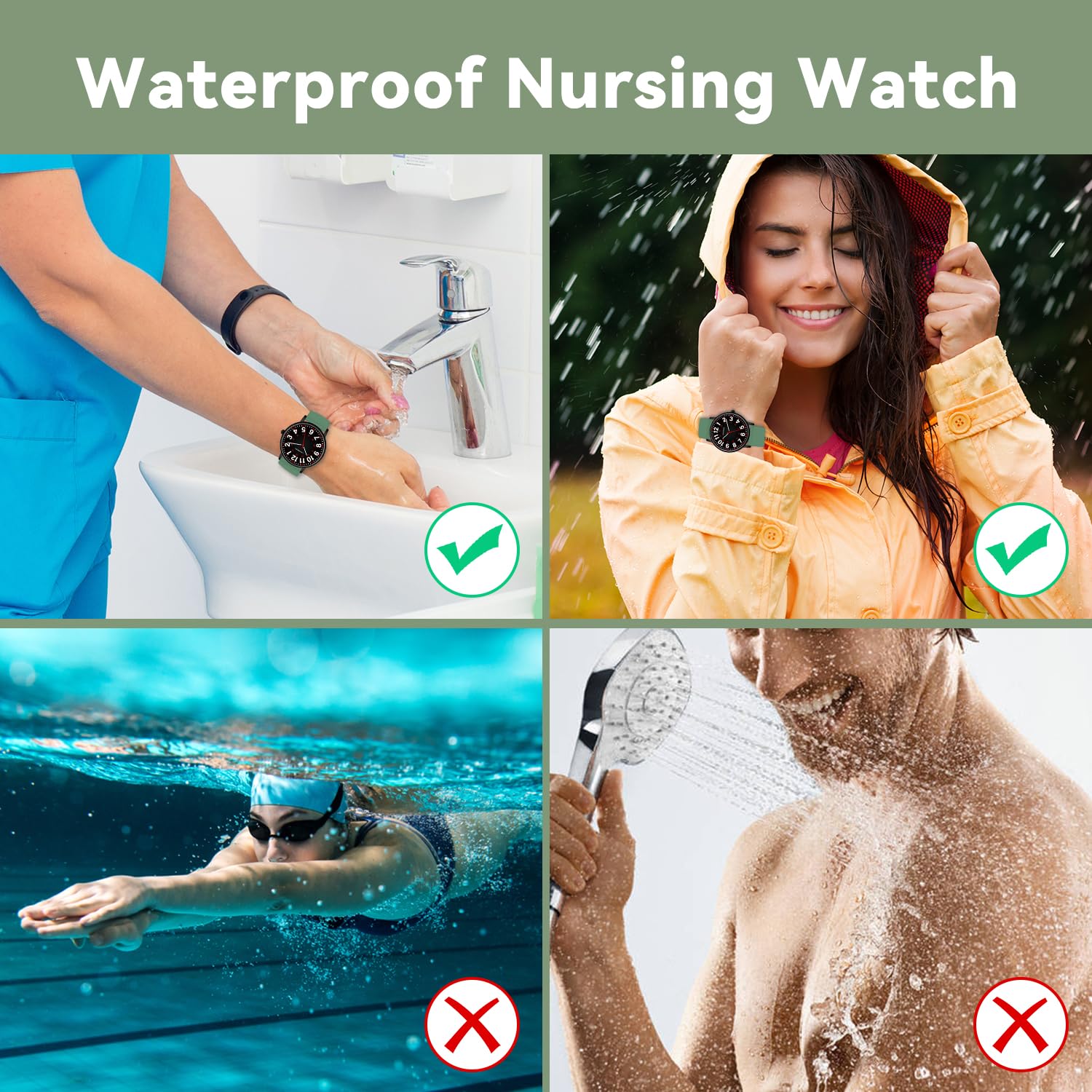 Foto 5 pulgar | Reloj Bomieux Nurse Para Enfermeras, Médicos Y Estudiantes, A Prueba De Agua - Venta Internacional.