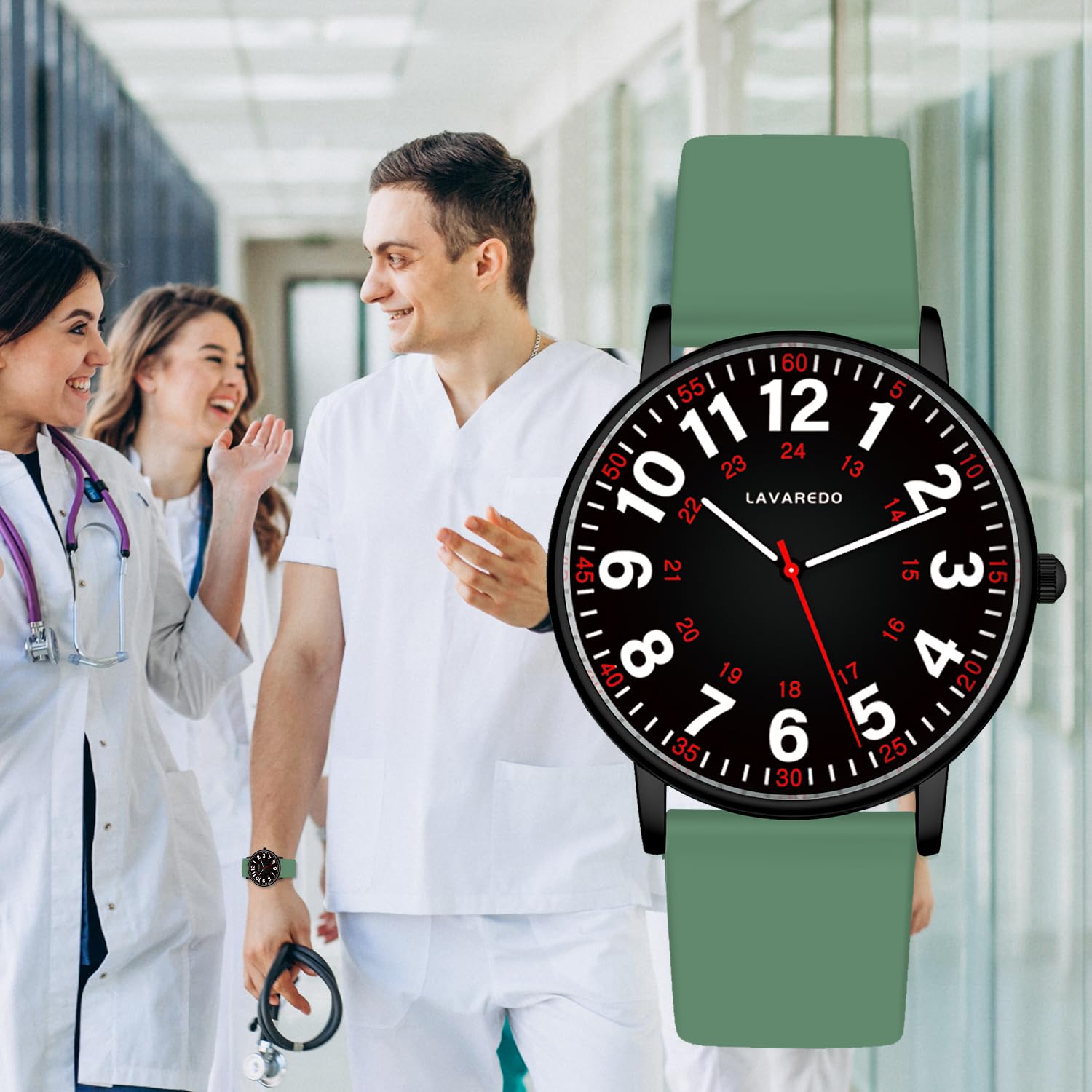 Foto 7 pulgar | Reloj Bomieux Nurse Para Enfermeras, Médicos Y Estudiantes, A Prueba De Agua - Venta Internacional.