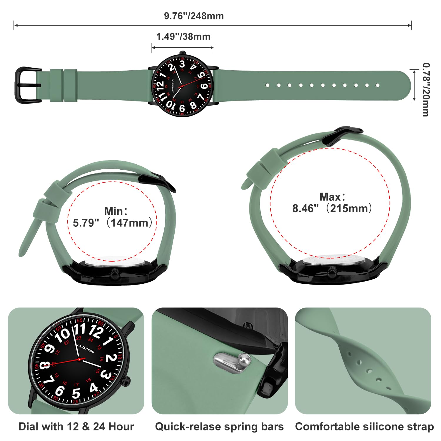 Foto 8 pulgar | Reloj Bomieux Nurse Para Enfermeras, Médicos Y Estudiantes, A Prueba De Agua - Venta Internacional.