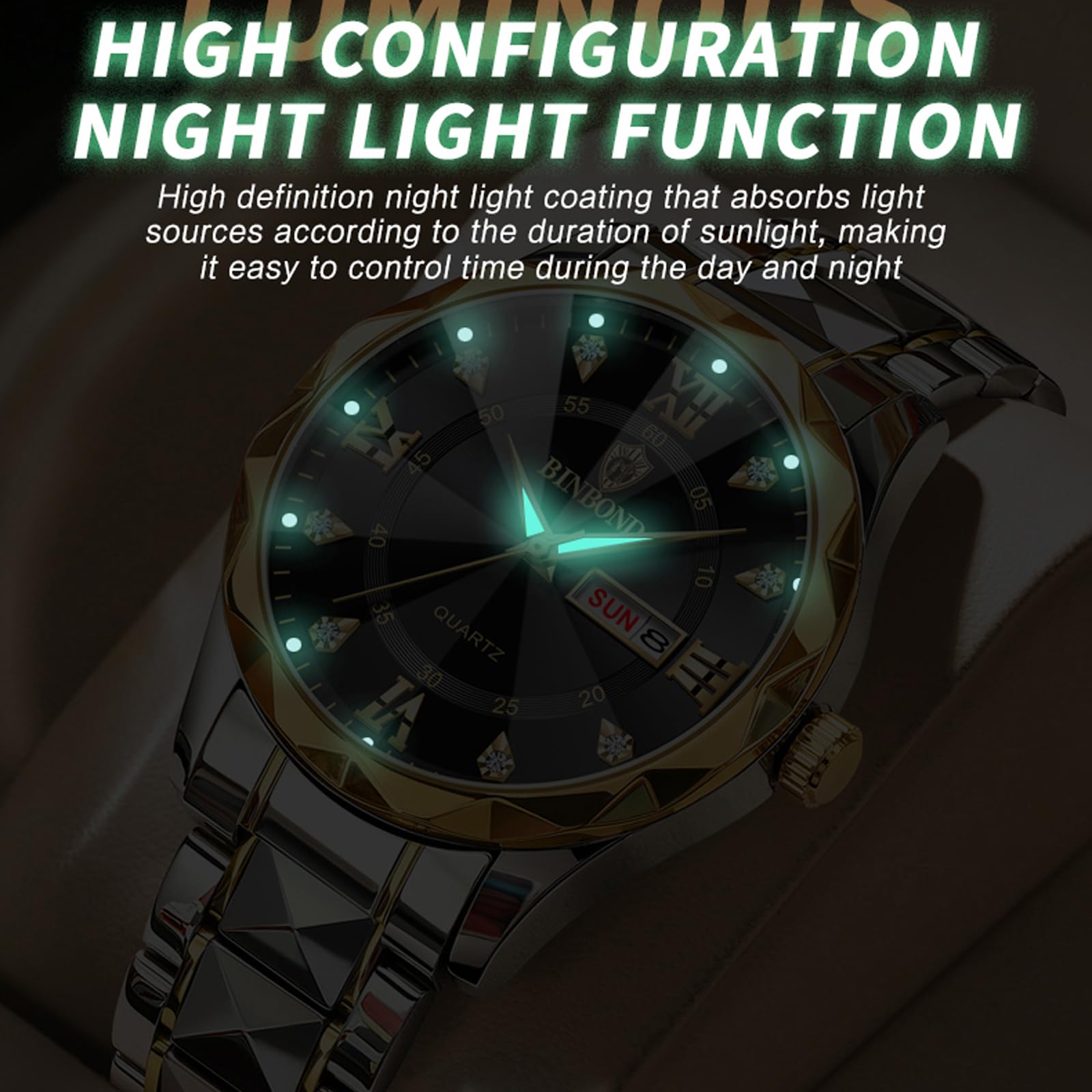 Foto 4 pulgar | Vestido De Negocios Con Diamantes Para Hombre Watch Yunanwa, De Acero Inoxidable - Venta Internacional.